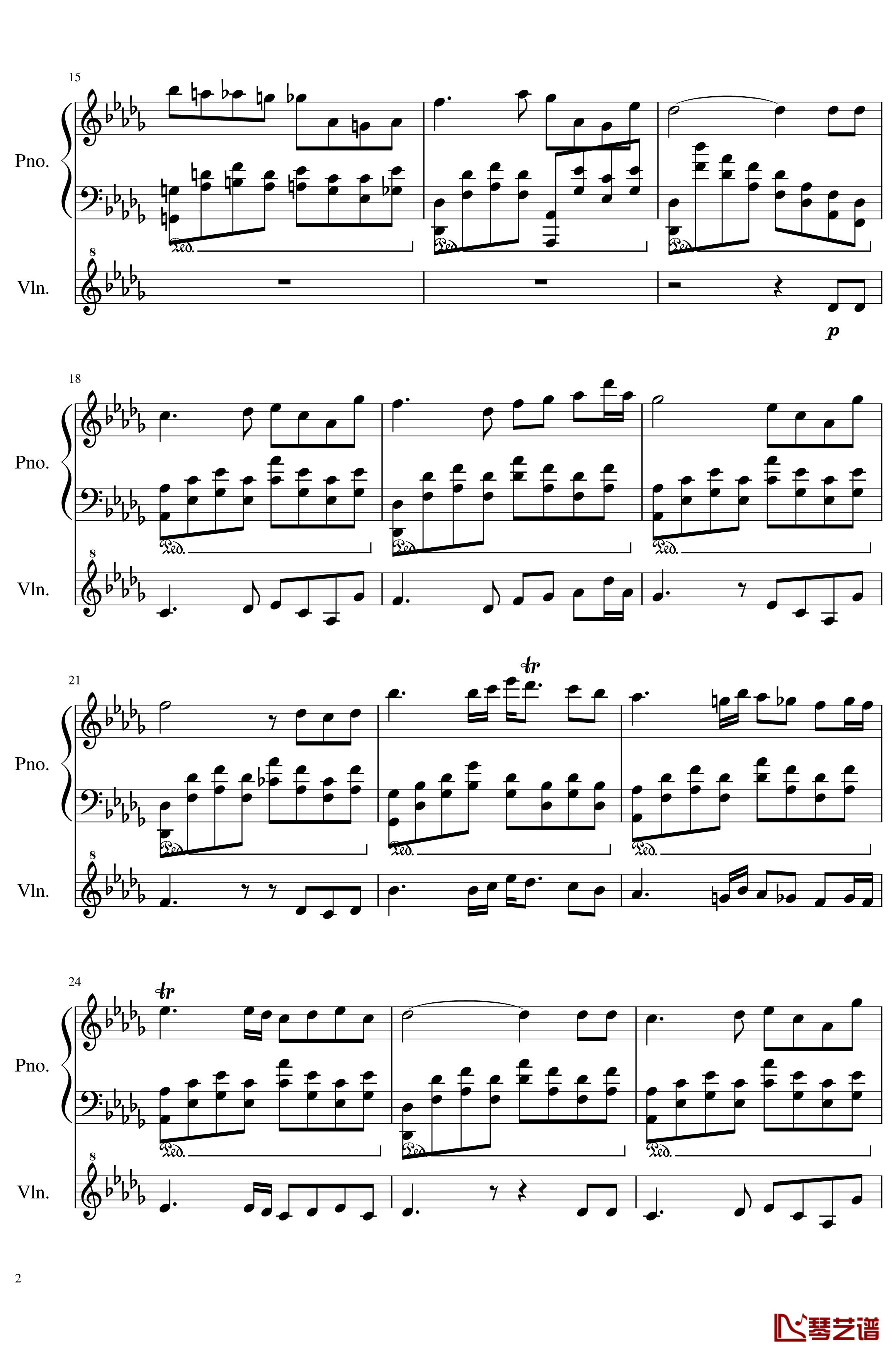 Op.1-3钢琴谱-依依不舍-SunnyAK472