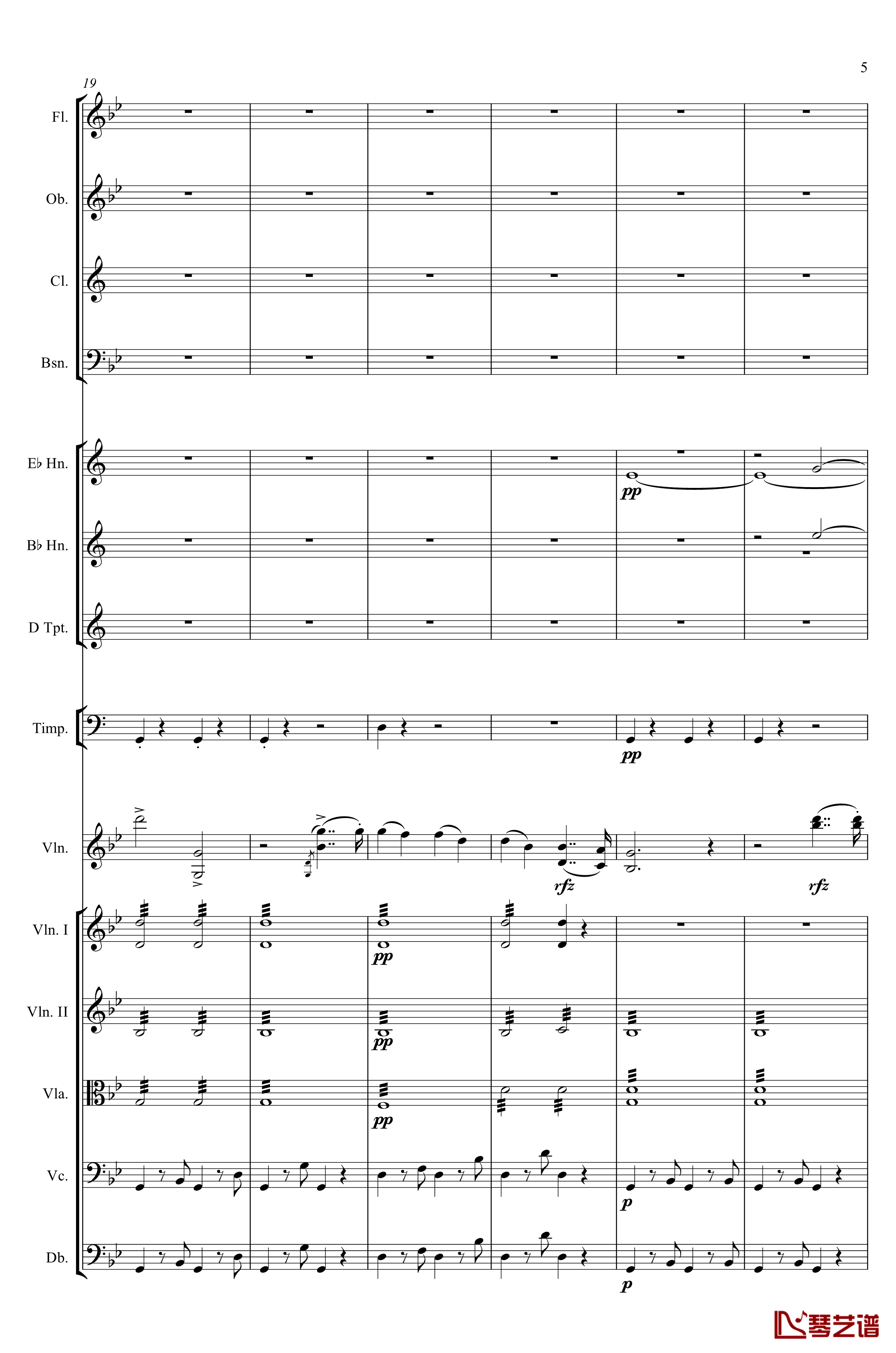 g小调第1小提琴协奏曲Op.26钢琴谱-第一乐章-Max Bruch5