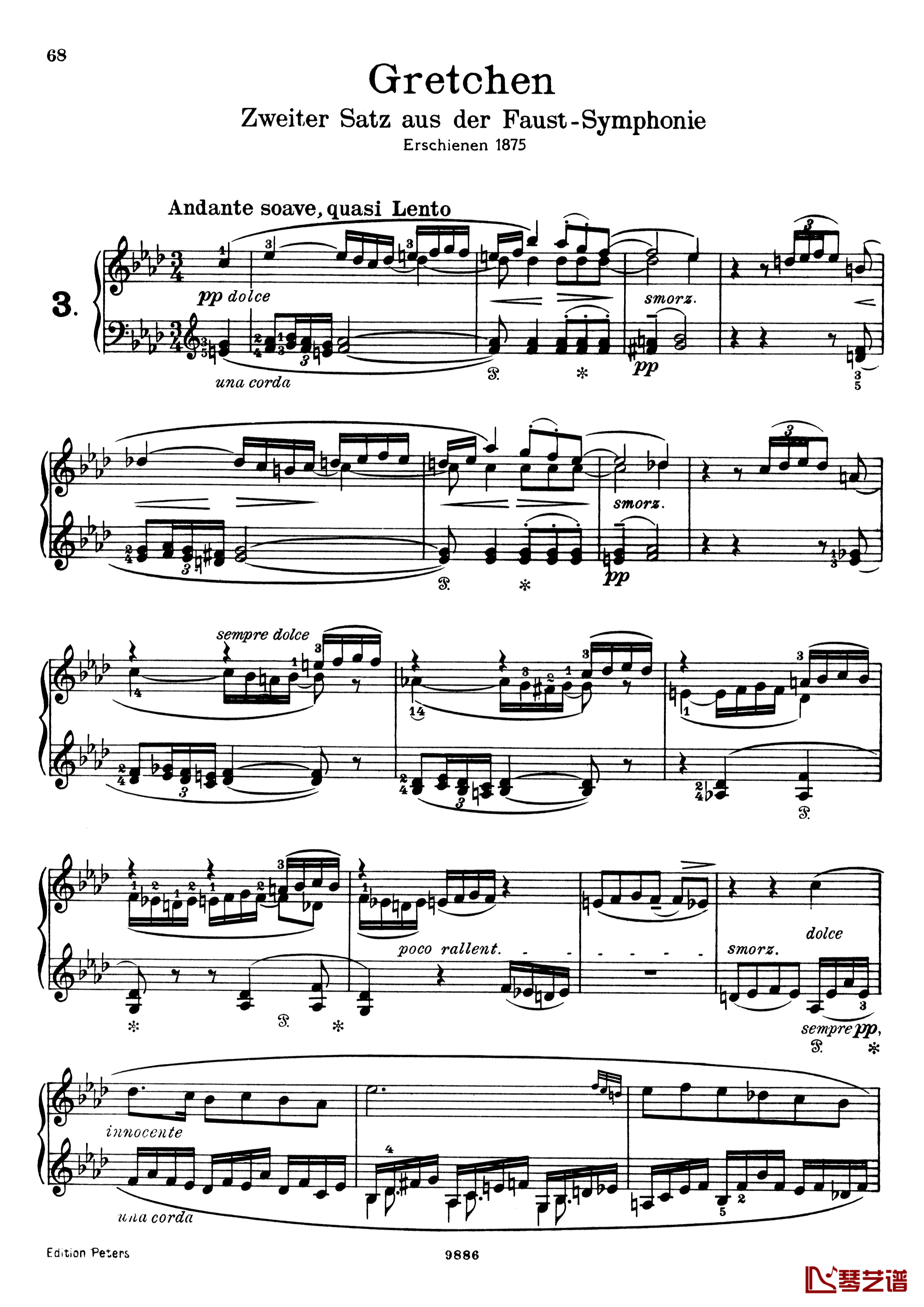 浮士德交响曲 S.108 第二乐章钢琴谱-李斯特1