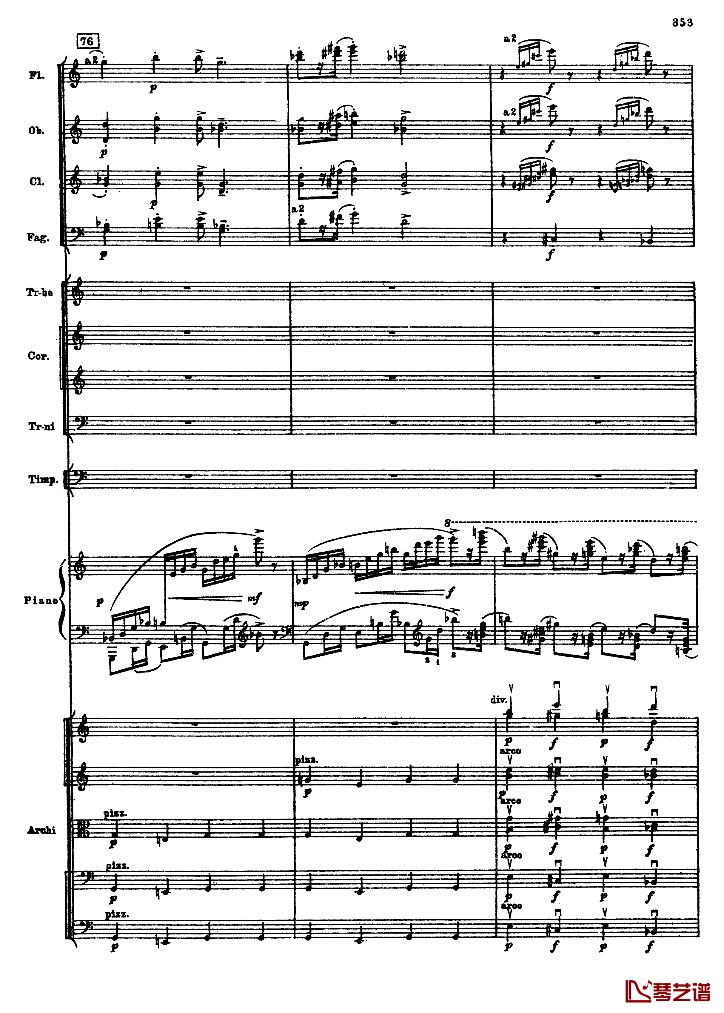 普罗科菲耶夫第三钢琴协奏曲钢琴谱-总谱-普罗科非耶夫85