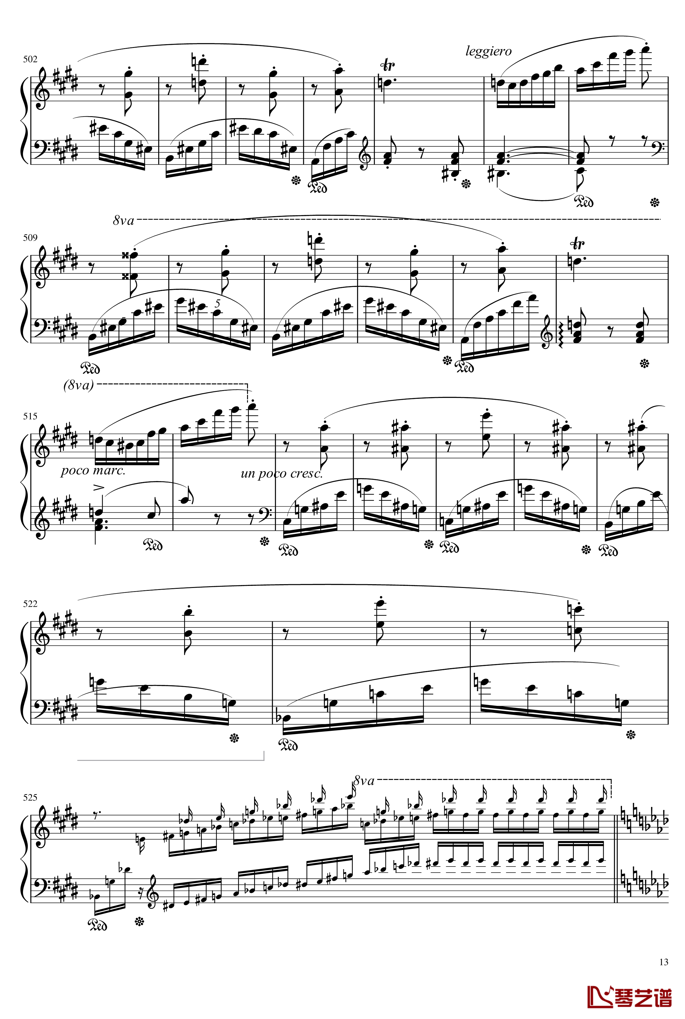 Mephisto Waltz No. 1 S. 514钢琴谱-李斯特13