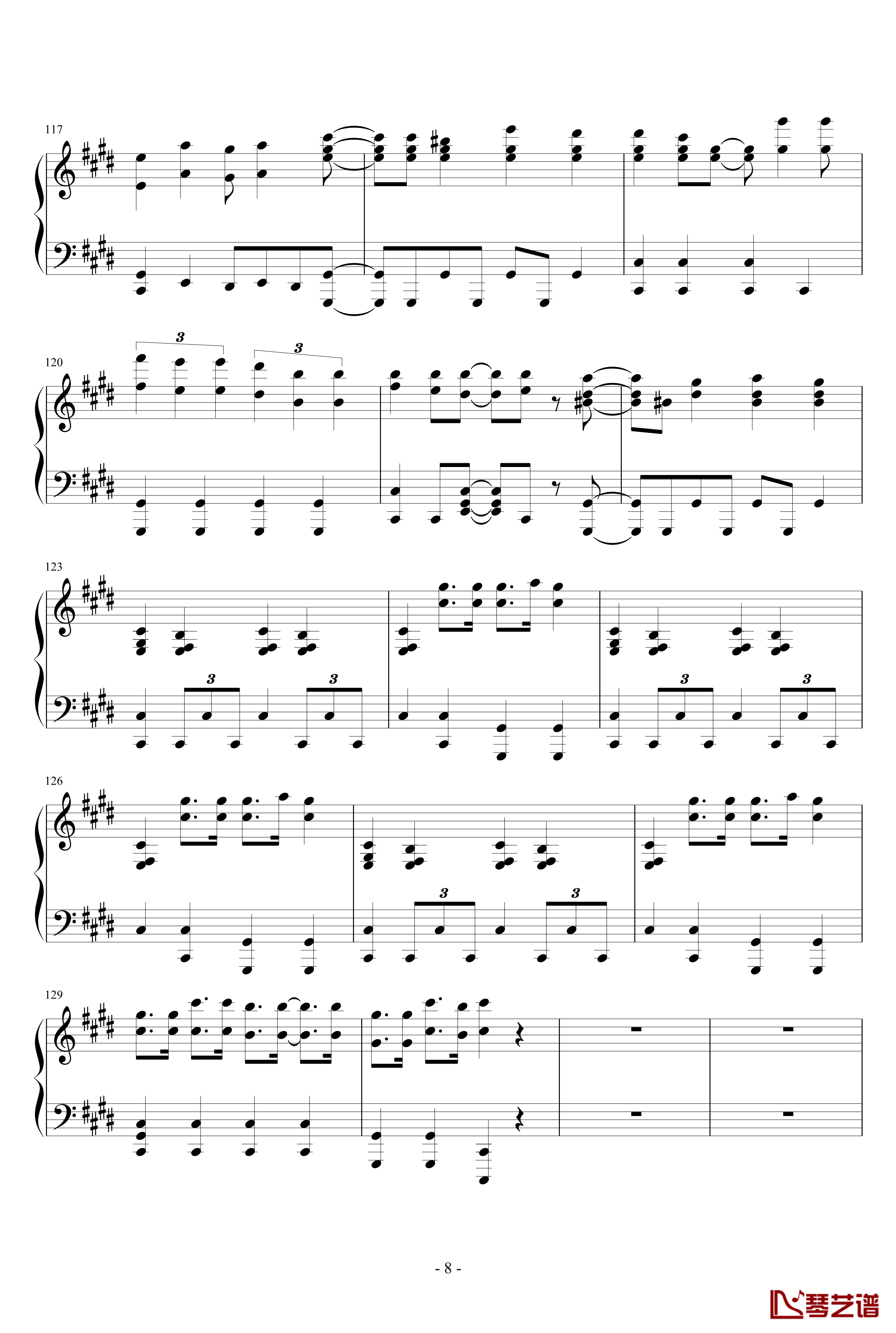 マトリョシカ钢琴谱-触手猴版8