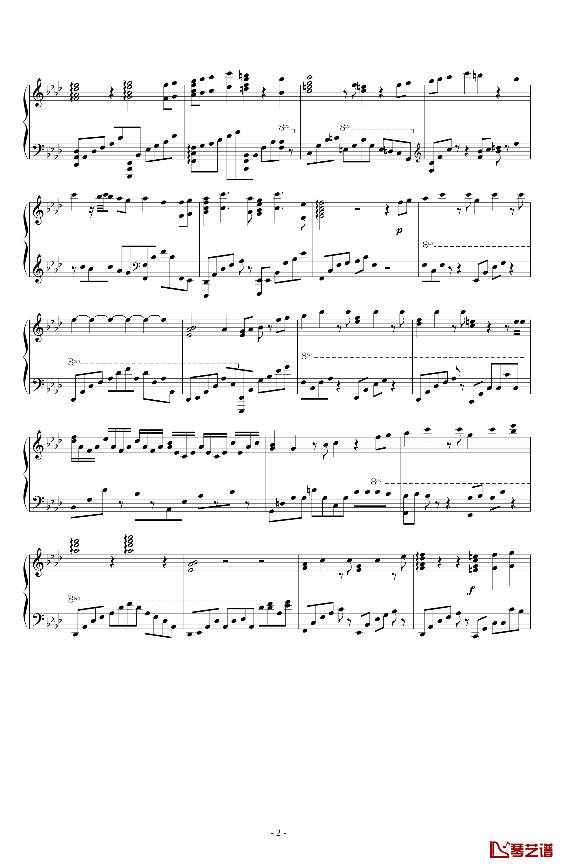 伊莎钢琴谱-小邦2