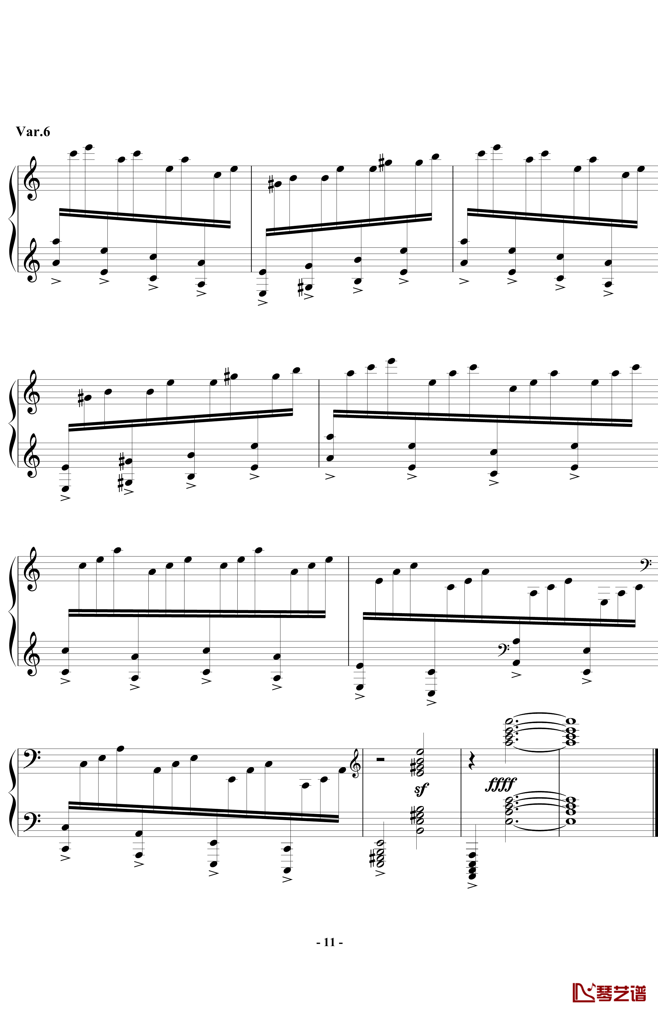 帕格尼尼飞絮曲钢琴谱-标准版-马克西姆-Maksim·Mrvica11