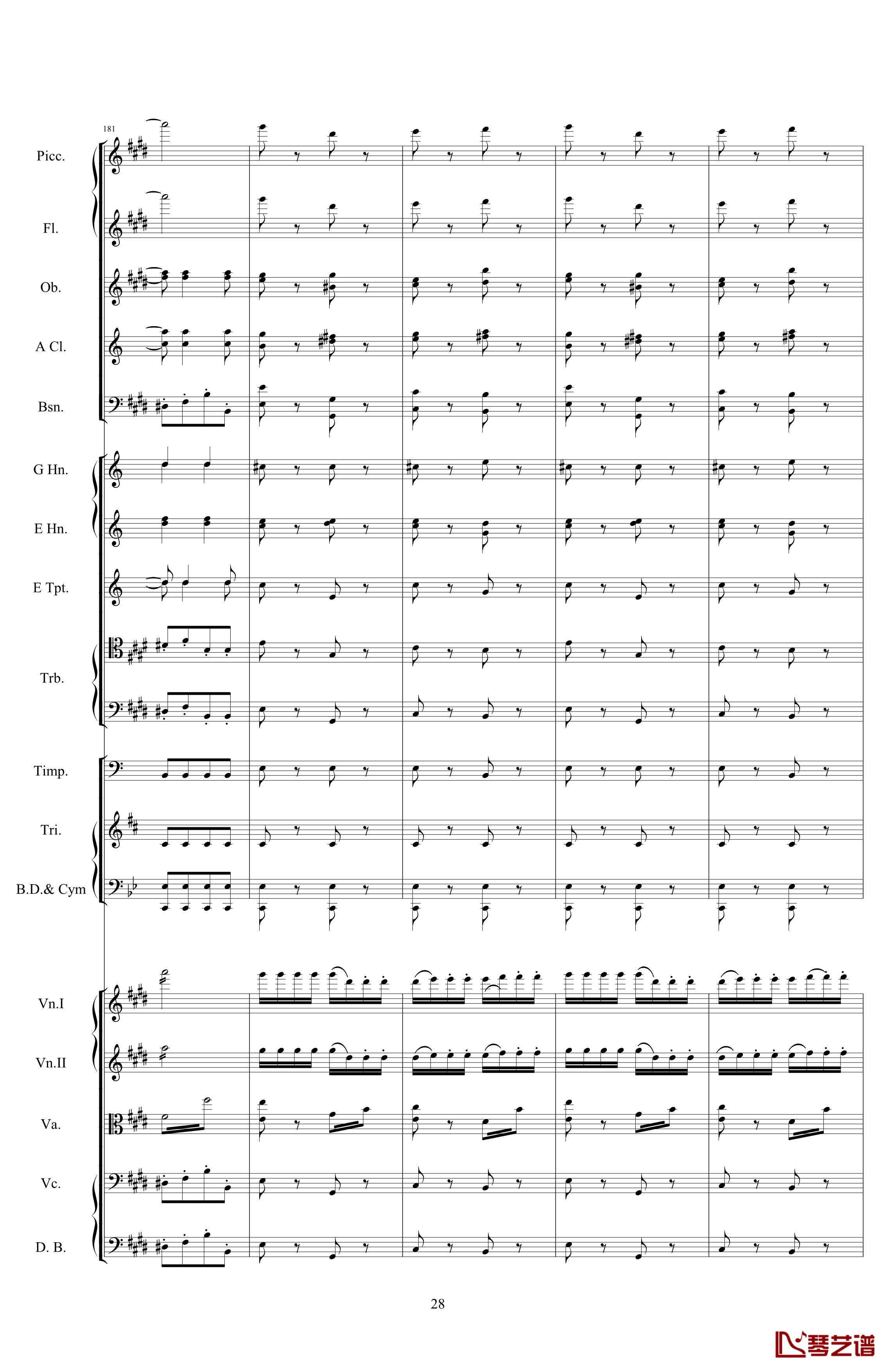 威廉退尔序曲钢琴谱-原版扒谱-罗西尼28
