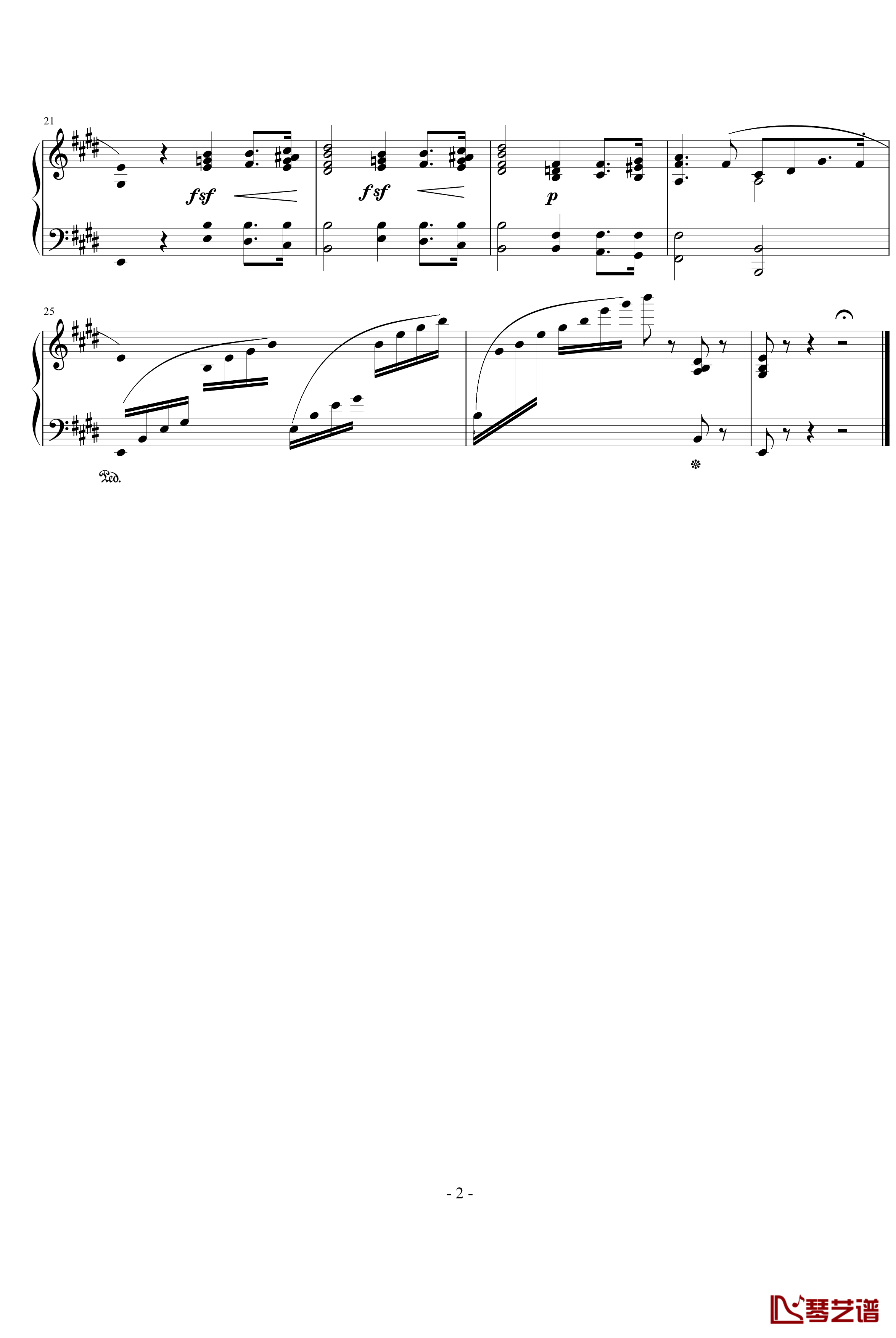安慰Op.30 No.3钢琴谱-门德尔松2