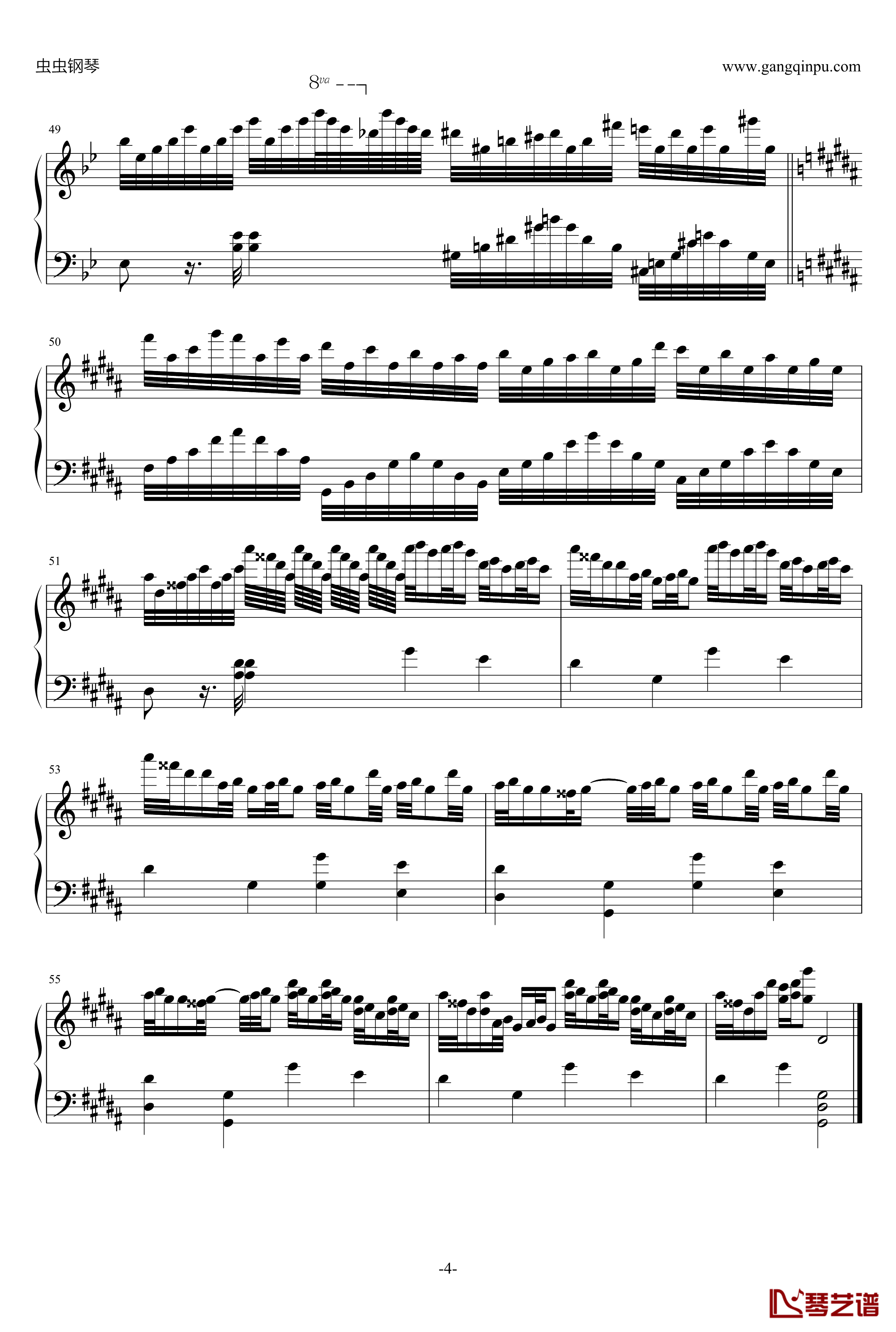 克罗地亚狂想曲钢琴谱-移调修改版-马克西姆-Maksim·Mrvica4