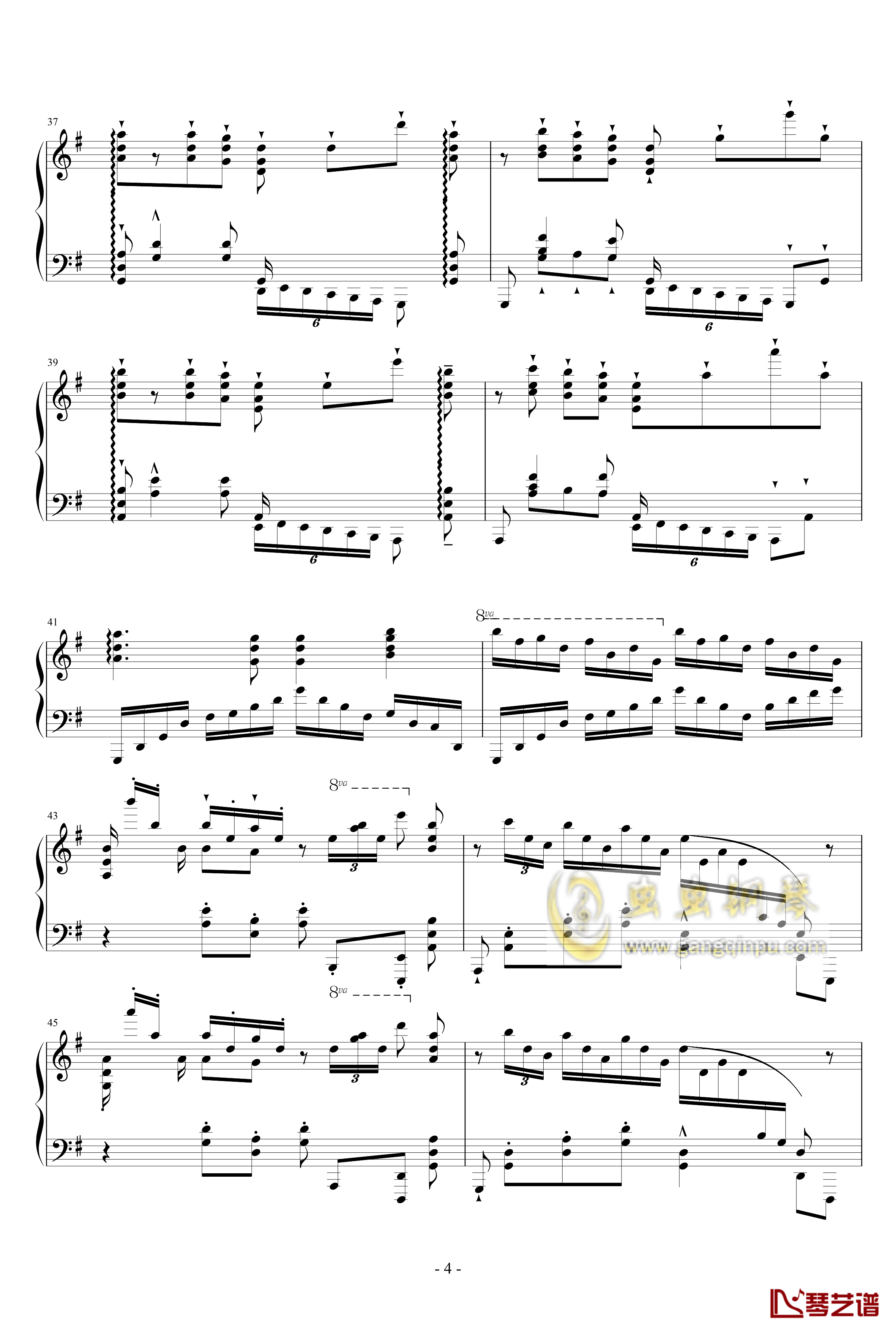 ココロ钢琴谱-鏡音リン4
