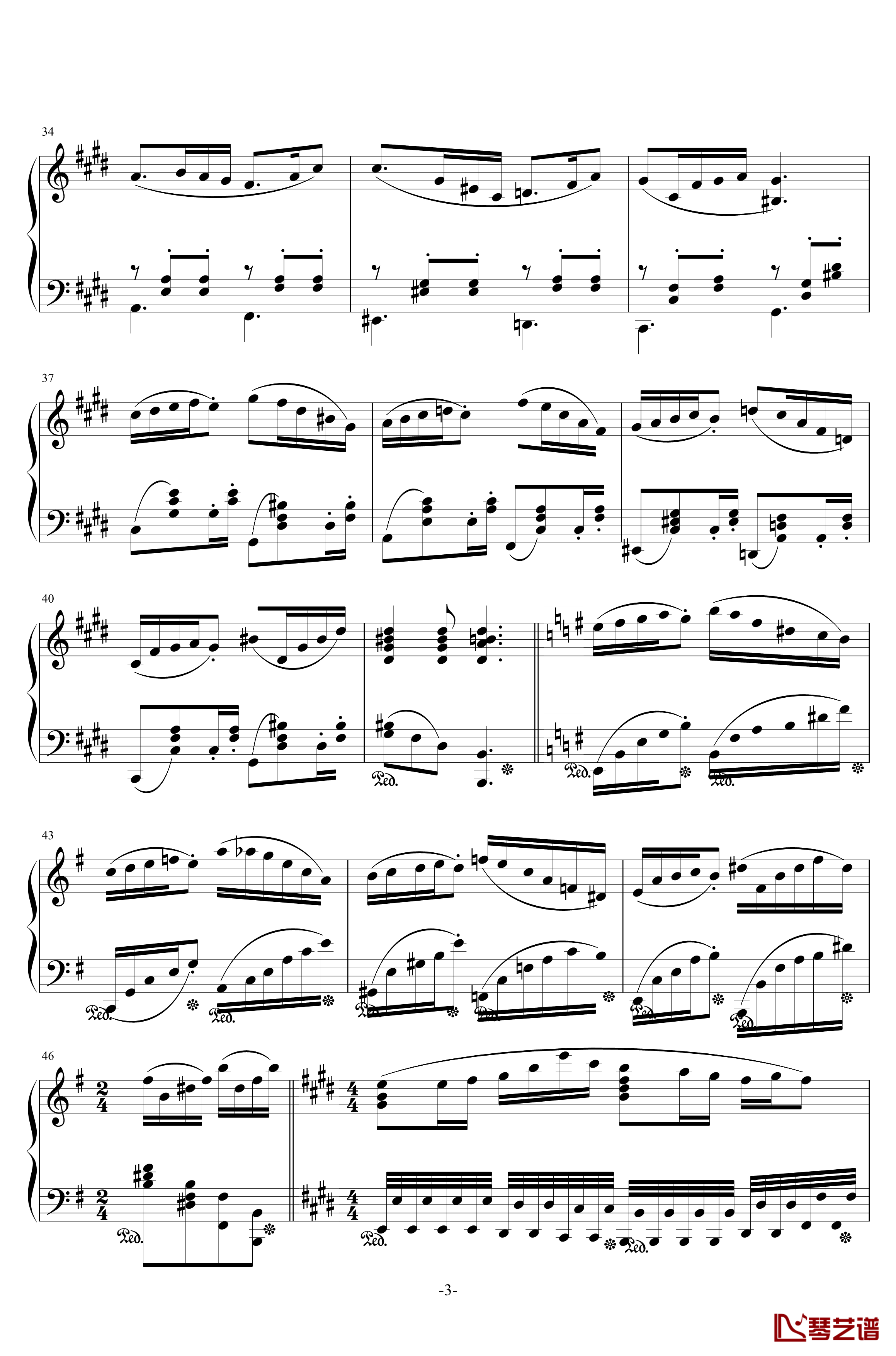 E大调主题变奏曲钢琴谱-H25-伊dên3