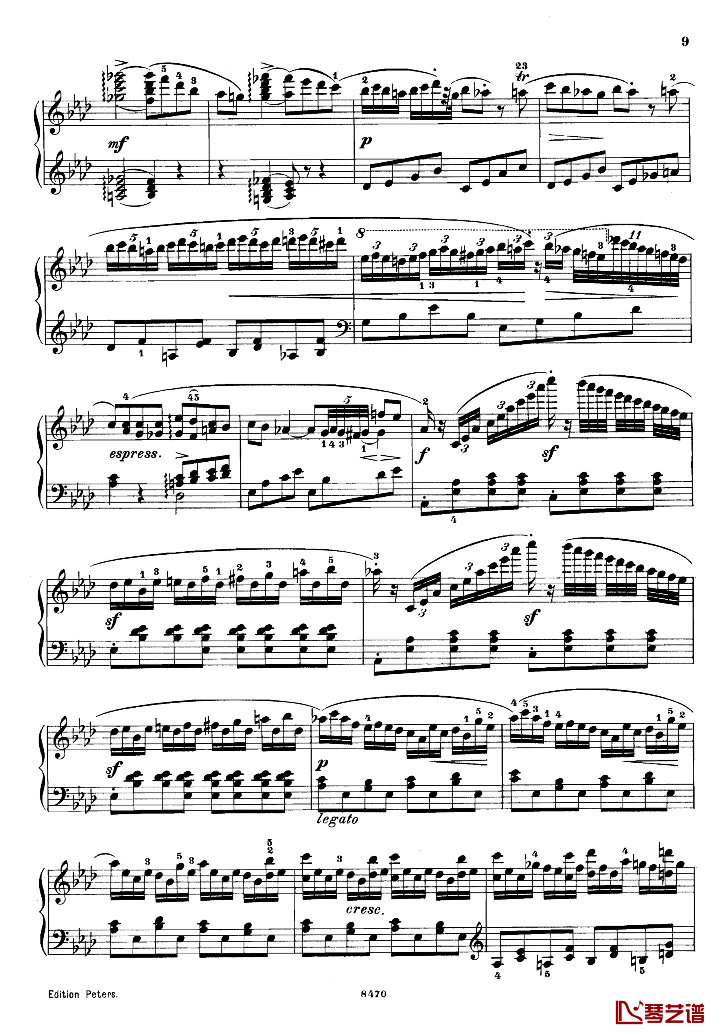 升c小调第三钢琴协奏曲Op.55钢琴谱-克里斯蒂安-里斯9