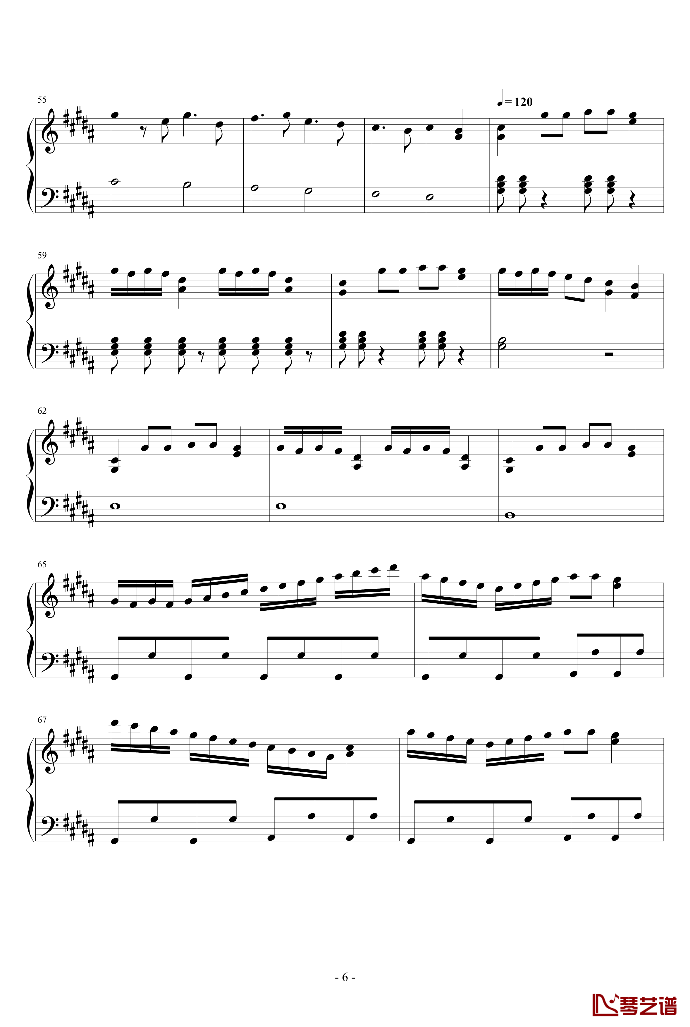 小星星的幻想钢琴谱-默默默mo6