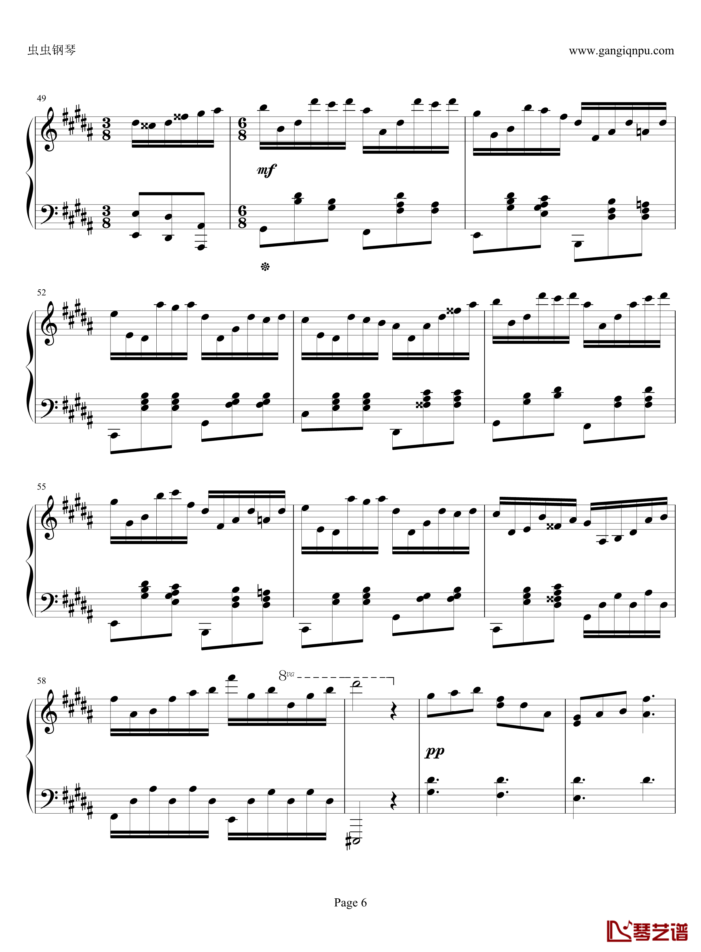 流离的假华尔兹钢琴谱-飞腾哈哈6