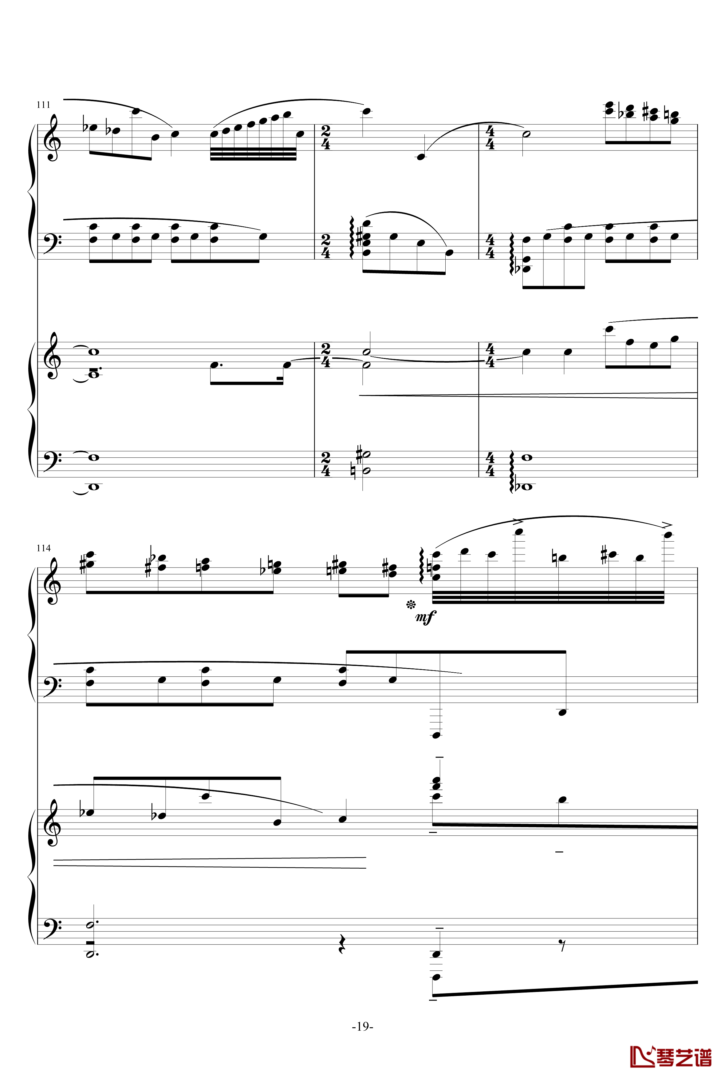 普罗科菲耶夫第三钢琴协奏曲第二乐章钢琴谱19
