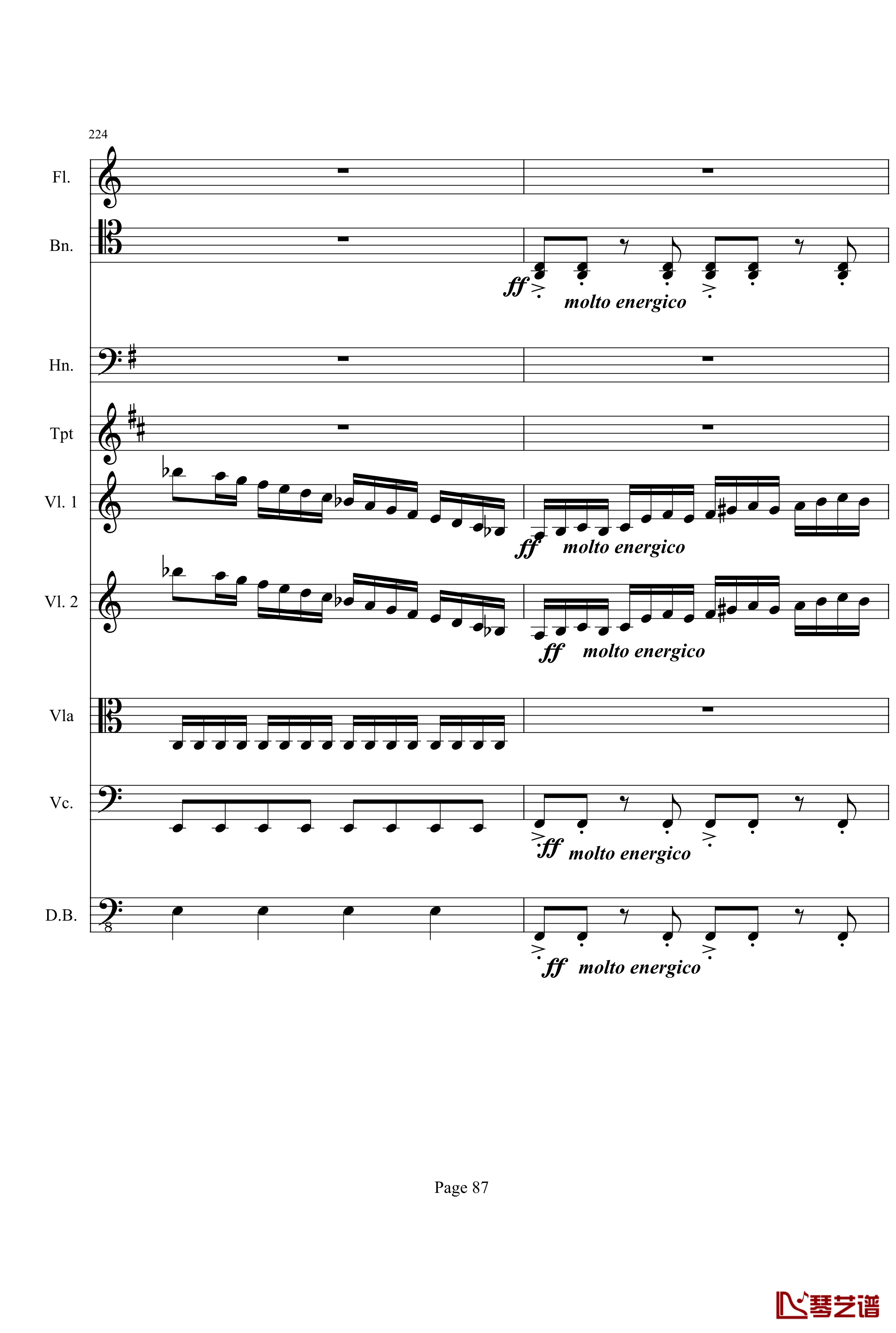 奏鸣曲之交响钢琴谱-第21-Ⅰ-贝多芬-beethoven87