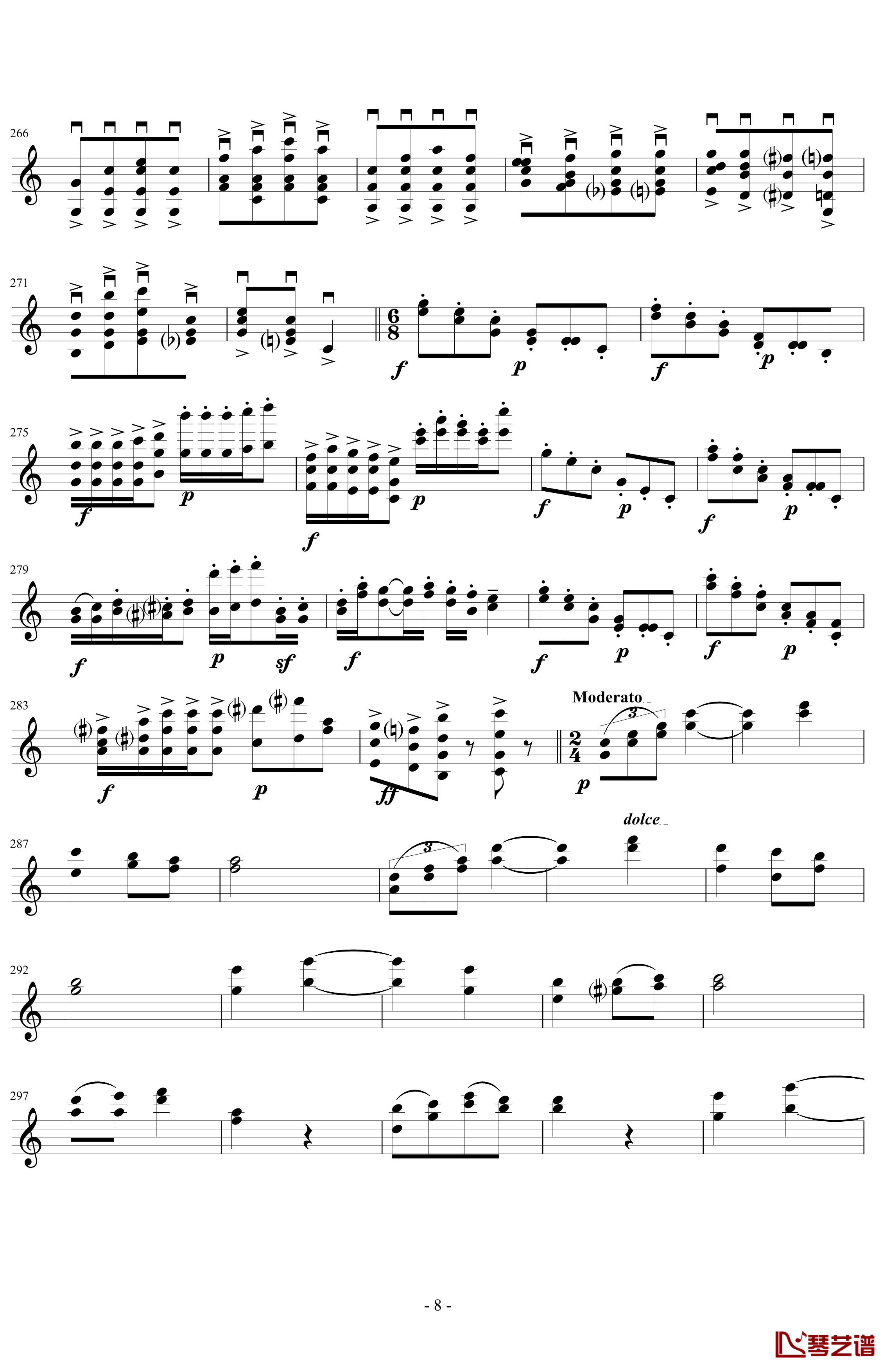 莫扎特主题变奏曲钢琴谱-DXF8