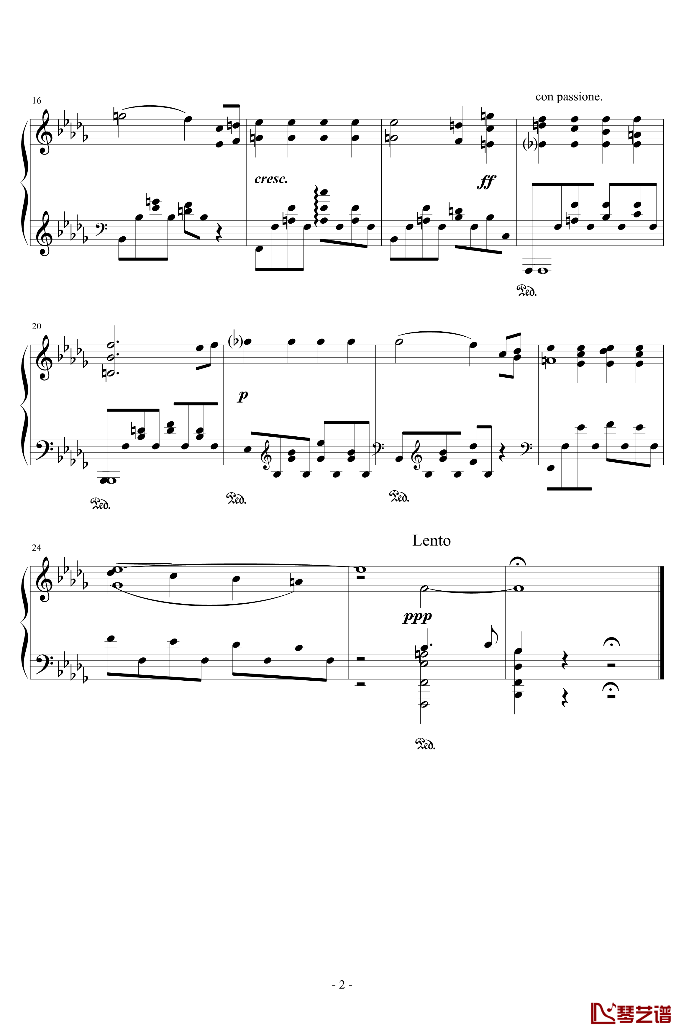 降b小调音乐瞬间钢琴谱-Op.31 No.12-阿尔坎2