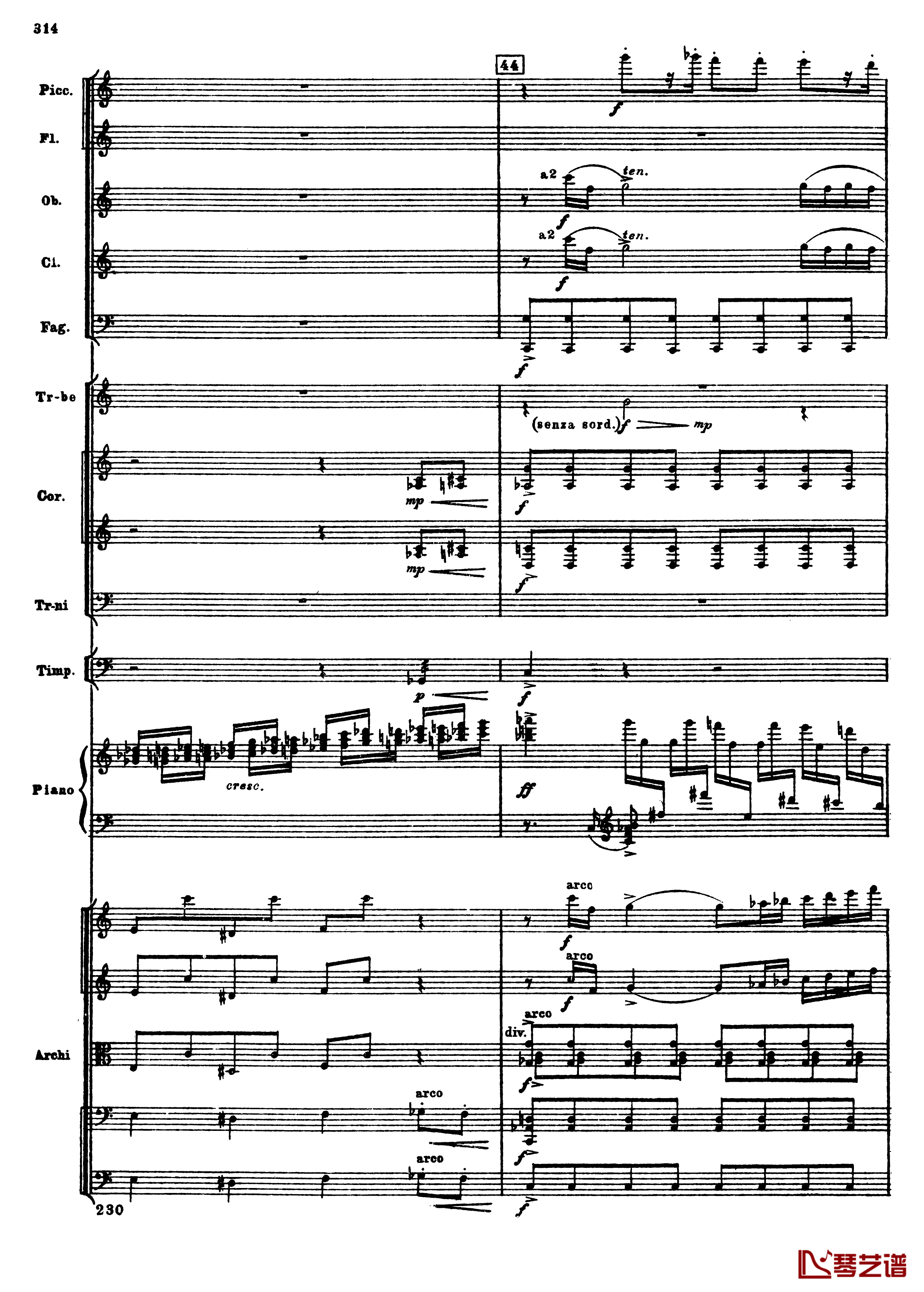 普罗科菲耶夫第三钢琴协奏曲钢琴谱-总谱-普罗科非耶夫46