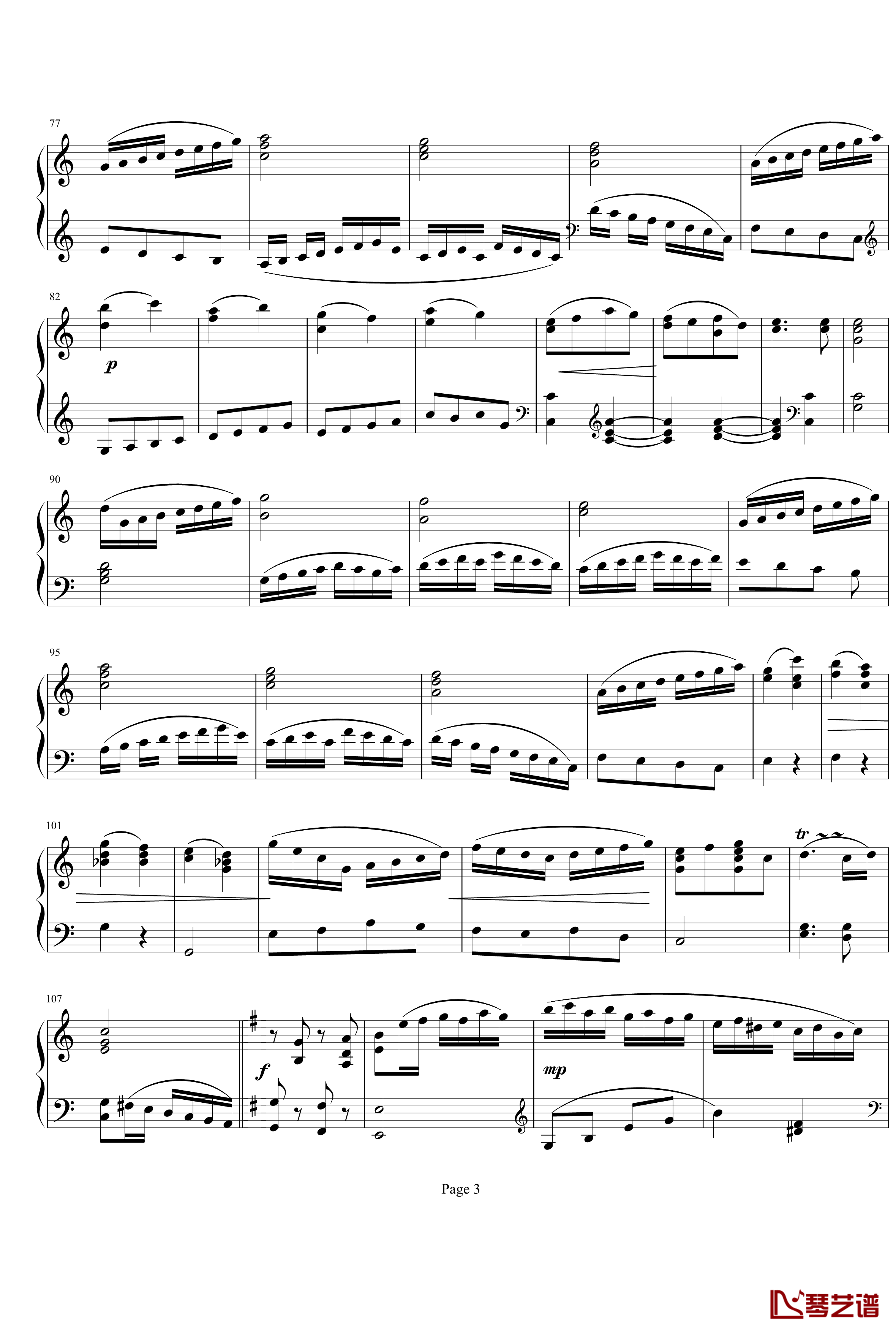 钢琴奏鸣曲1钢琴谱-项道荣3