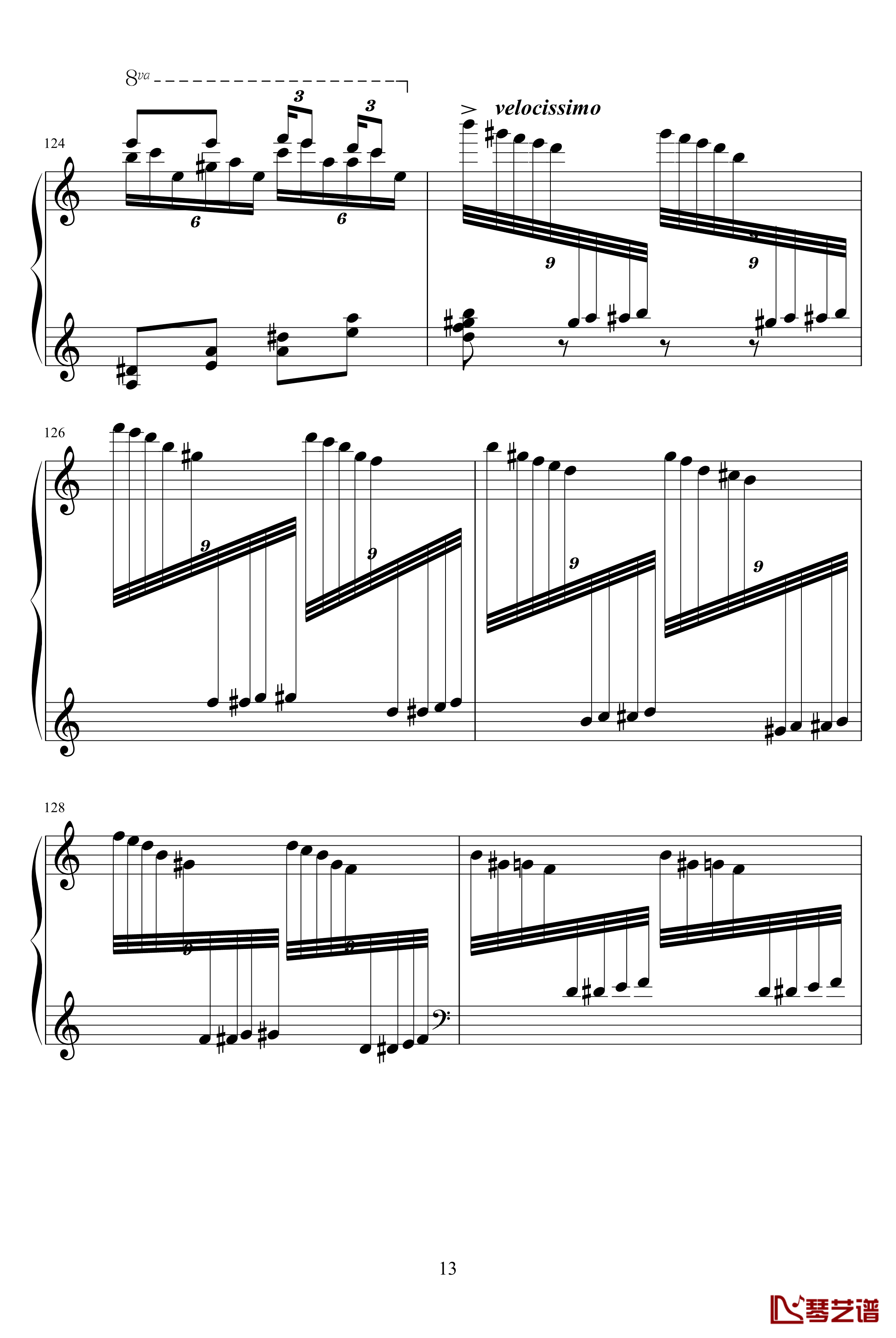 土耳其进行曲钢琴谱-原版-莫扎特-瓦洛多斯13
