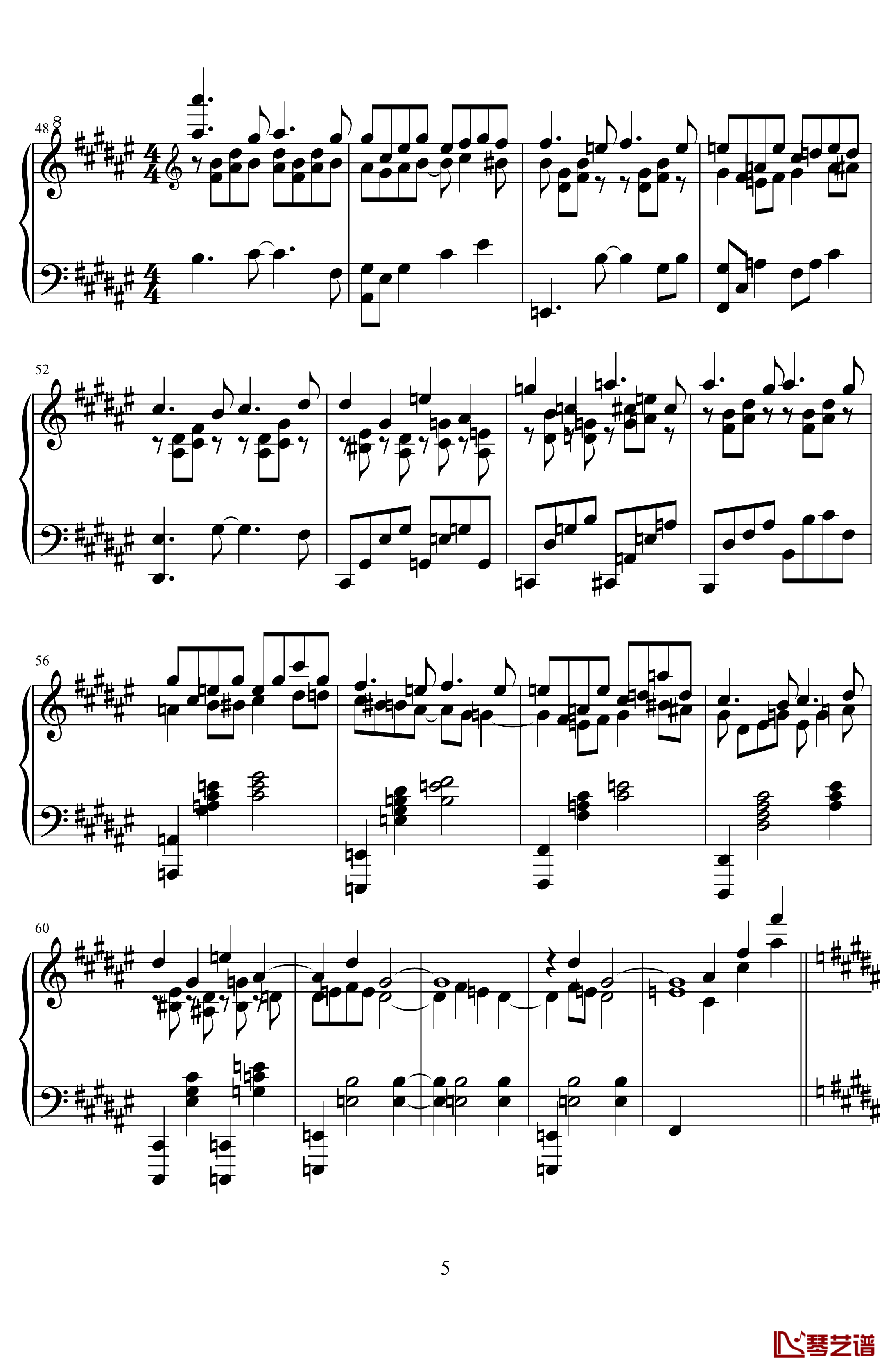 波纹钢琴谱-天籁传声5