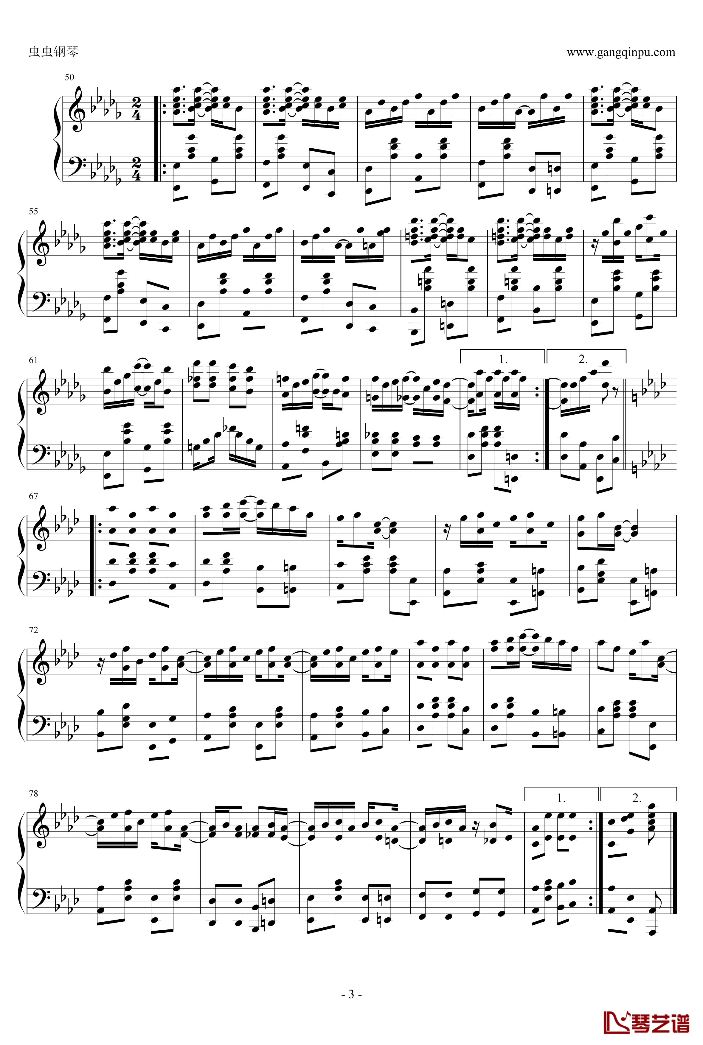 枫叶拉格钢琴谱-斯科特 乔普林3