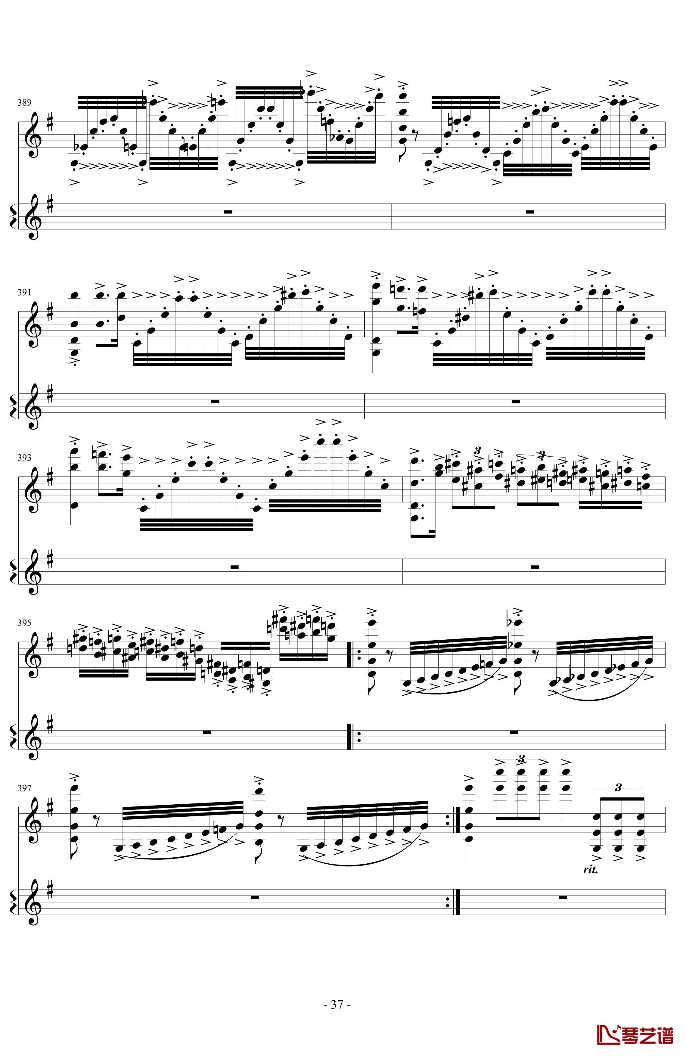 意大利国歌变奏曲钢琴谱-DXF37