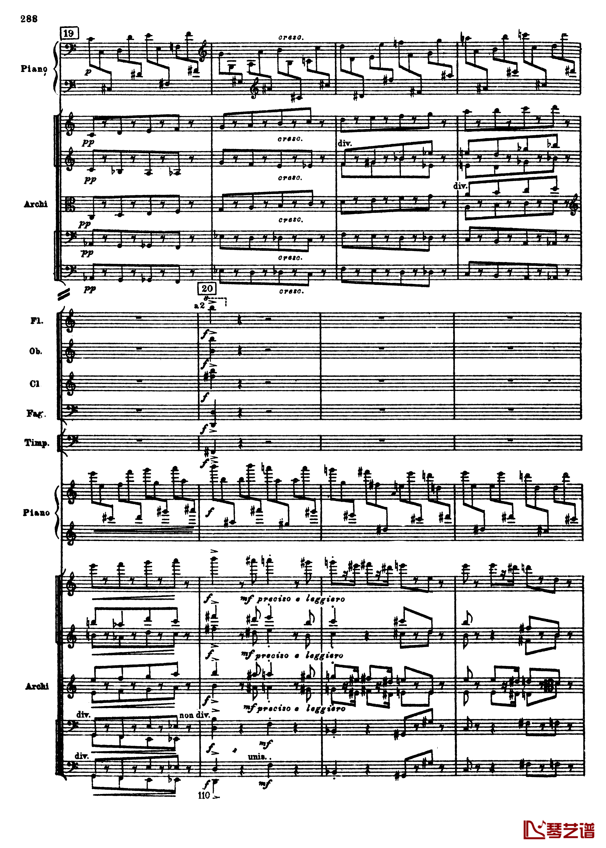 普罗科菲耶夫第三钢琴协奏曲钢琴谱-总谱-普罗科非耶夫20