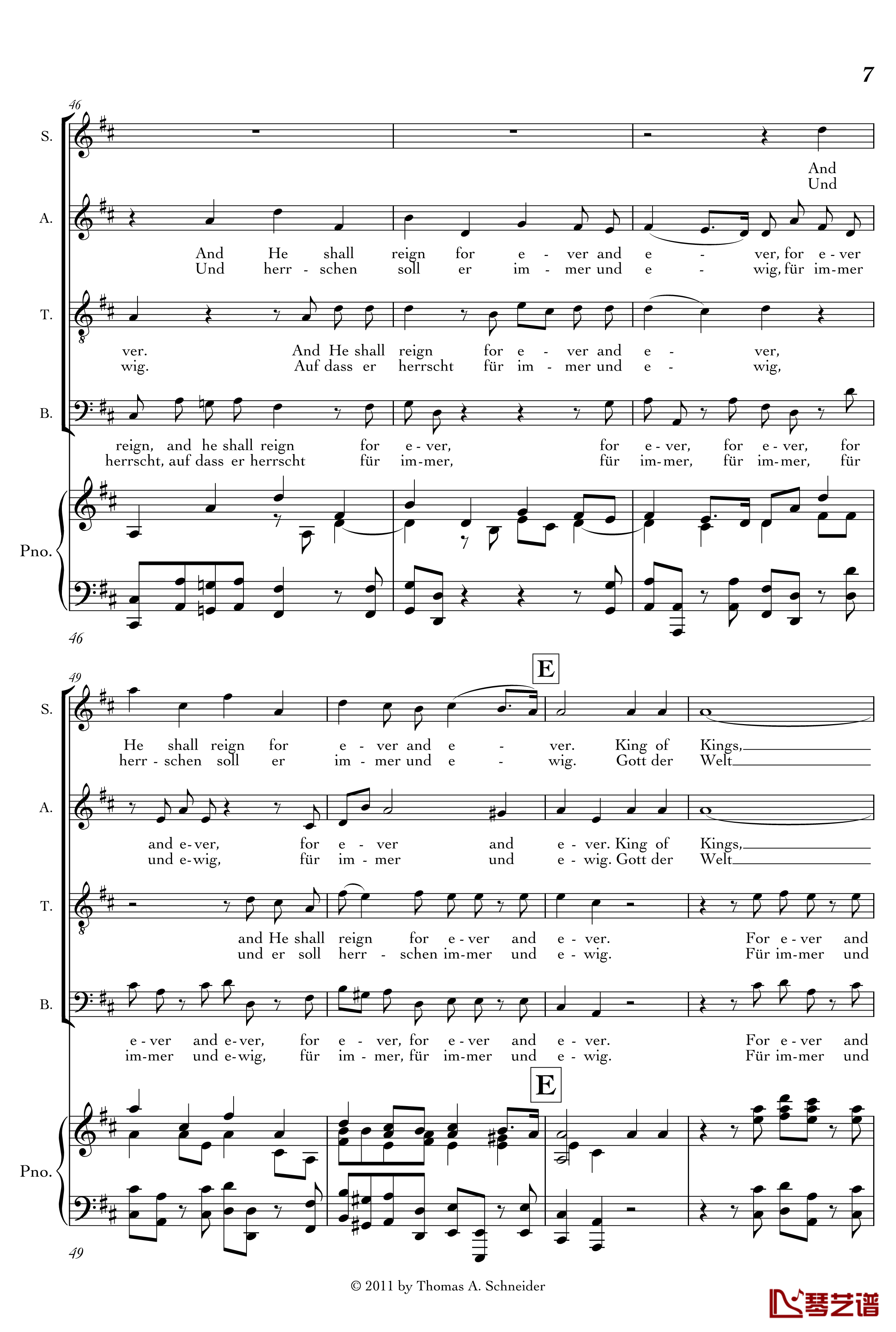 Halleluja钢琴谱-Handel7