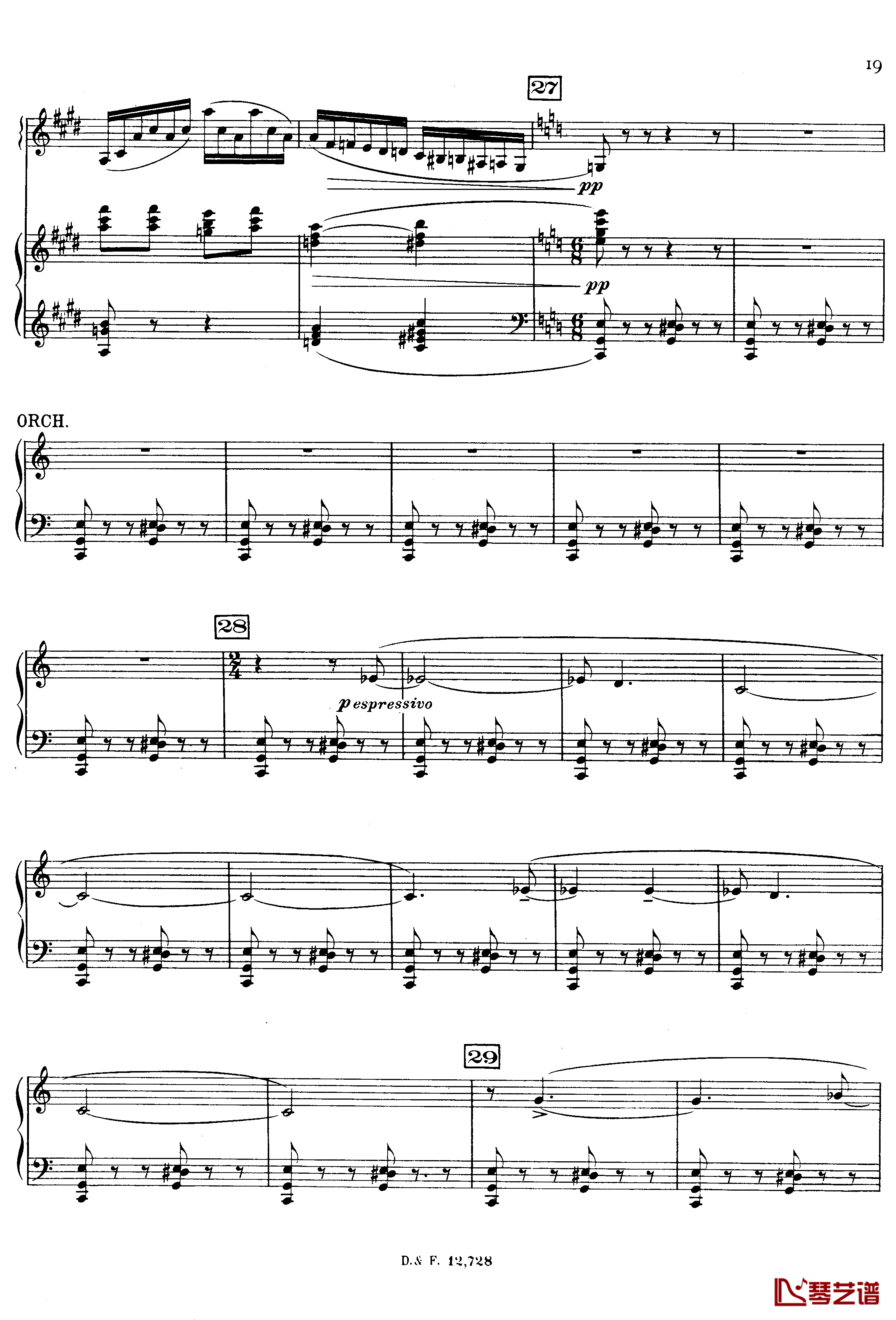左手钢琴协奏曲钢琴谱-拉威尔-Ravel19