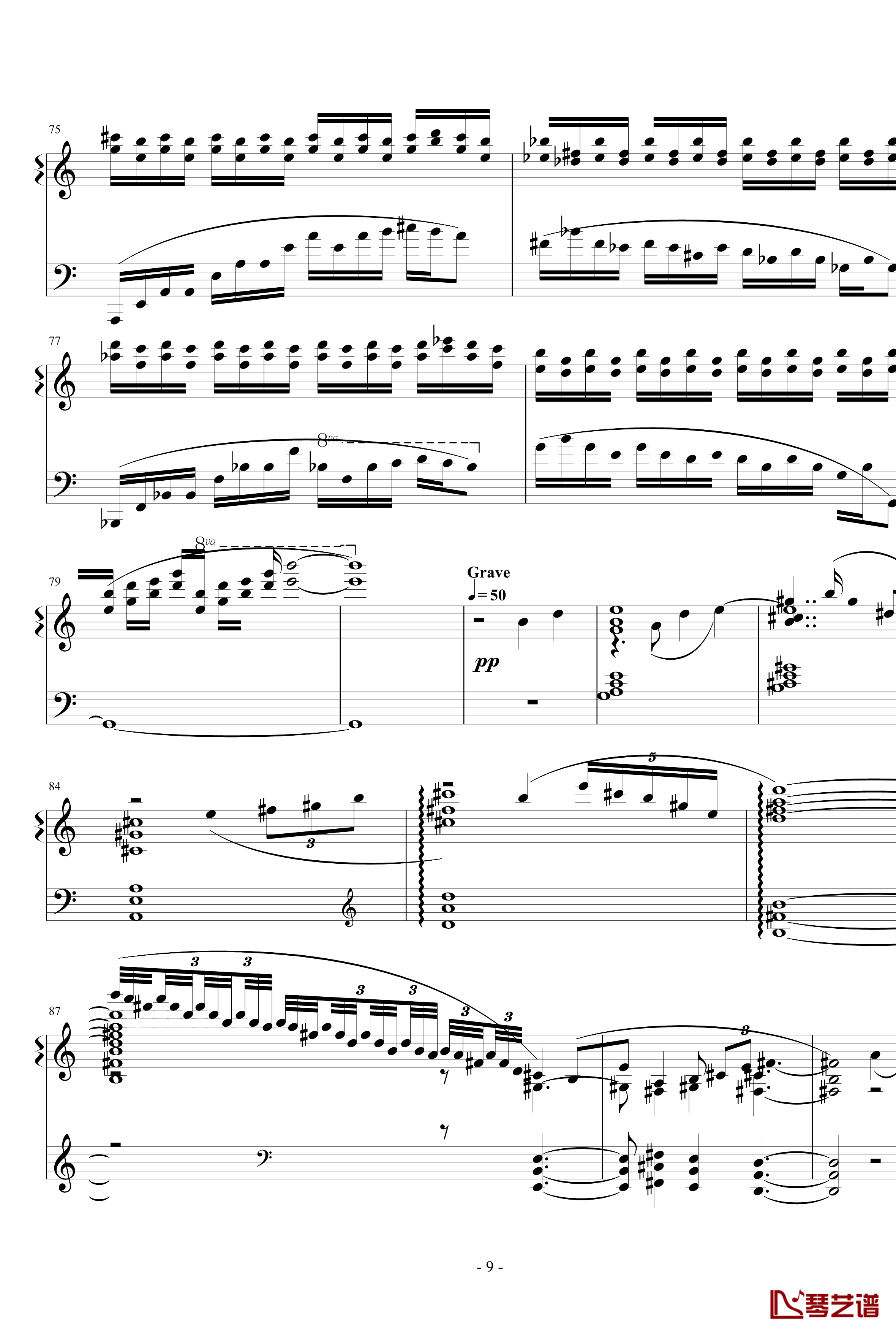 Etude in A Minor钢琴谱-Mazeppa秋涯9