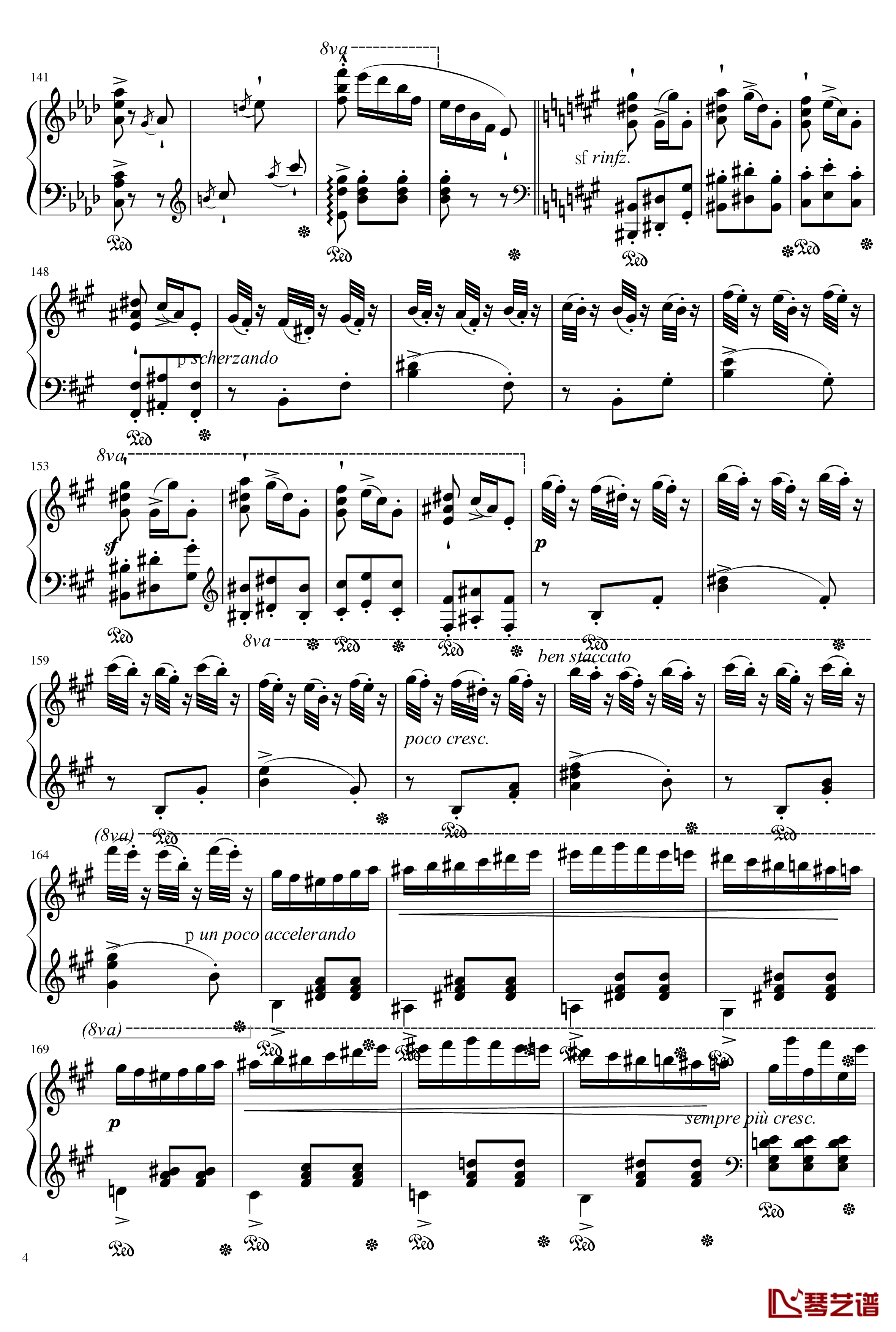 Mephisto Waltz No. 1 S. 514钢琴谱-李斯特4