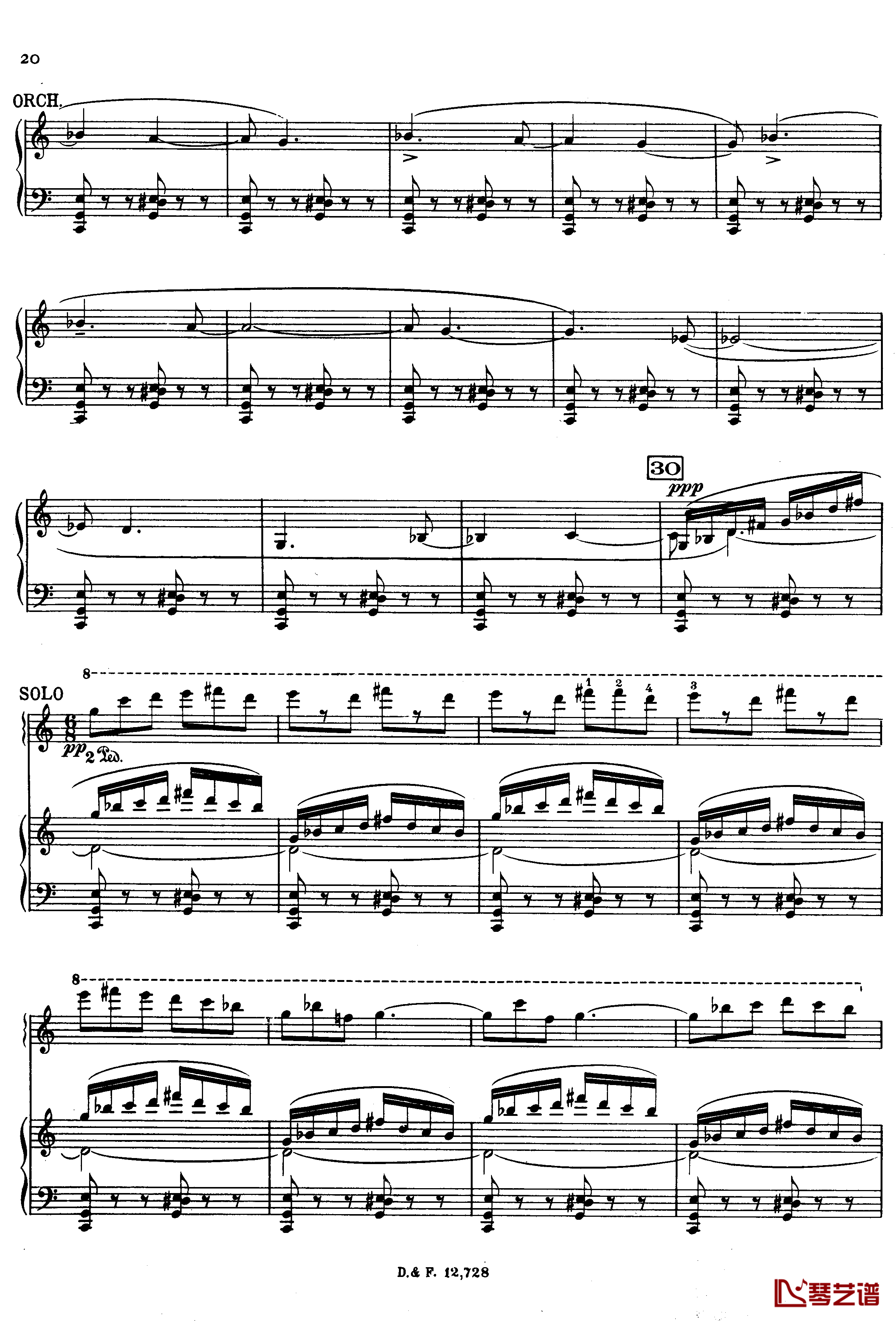 左手钢琴协奏曲钢琴谱-拉威尔-Ravel20