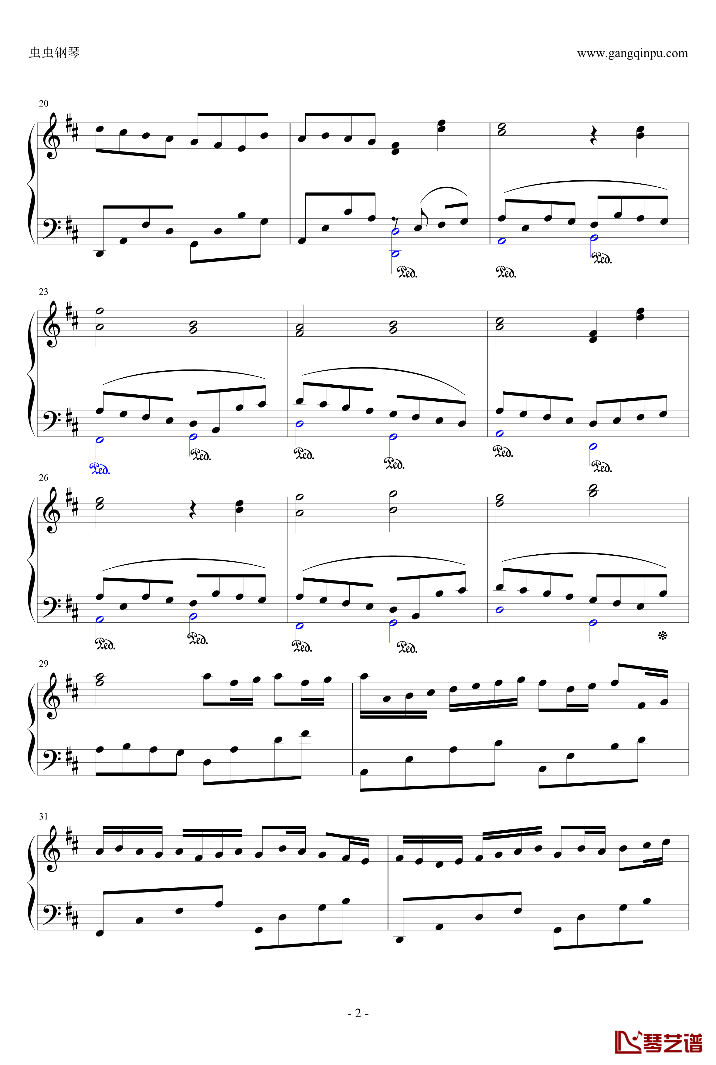 卡农：大爱人间钢琴谱-完整版-帕赫贝尔-Pachelbel2