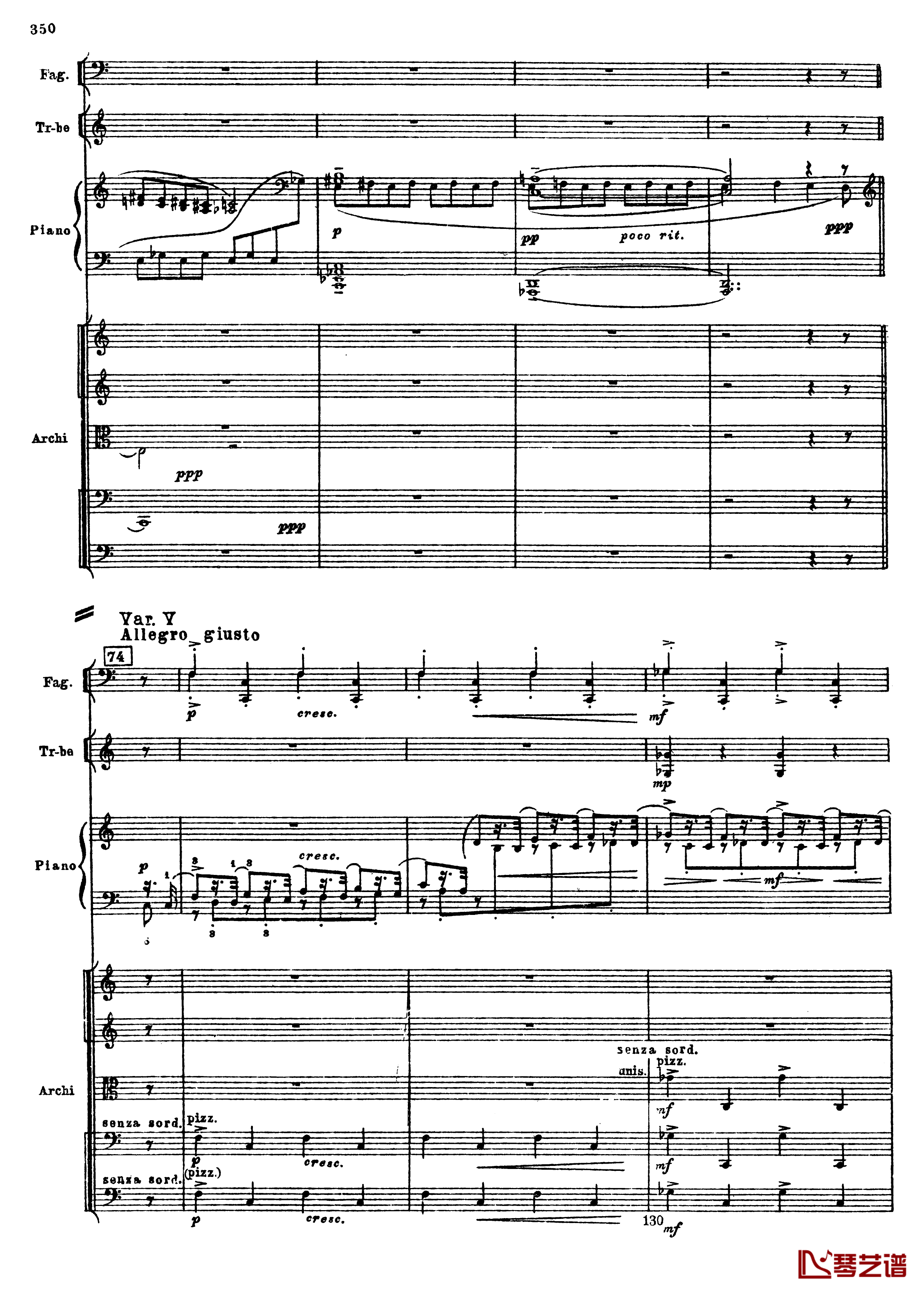 普罗科菲耶夫第三钢琴协奏曲钢琴谱-总谱-普罗科非耶夫82