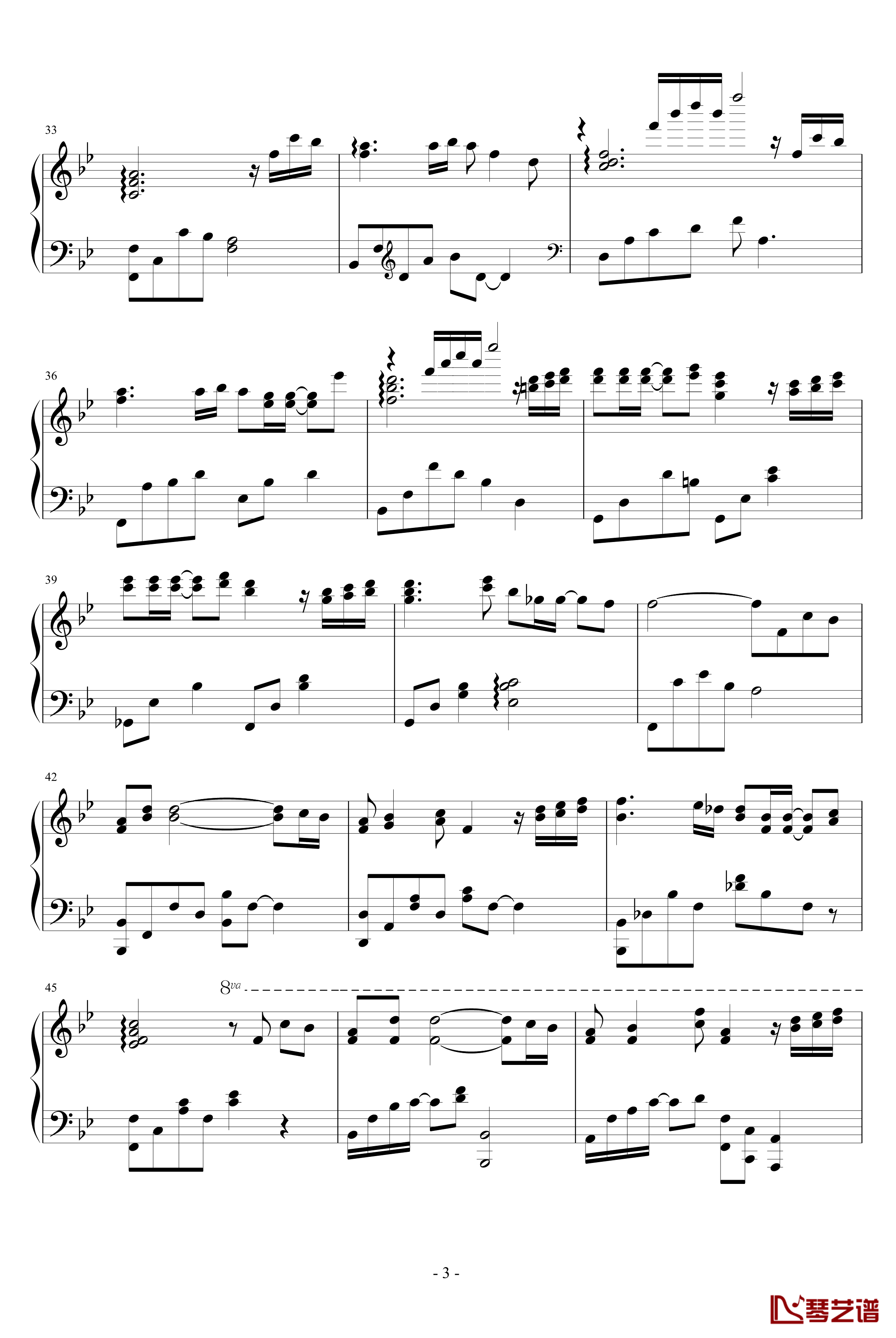 紫恋钢琴谱-Gx丶黑白3