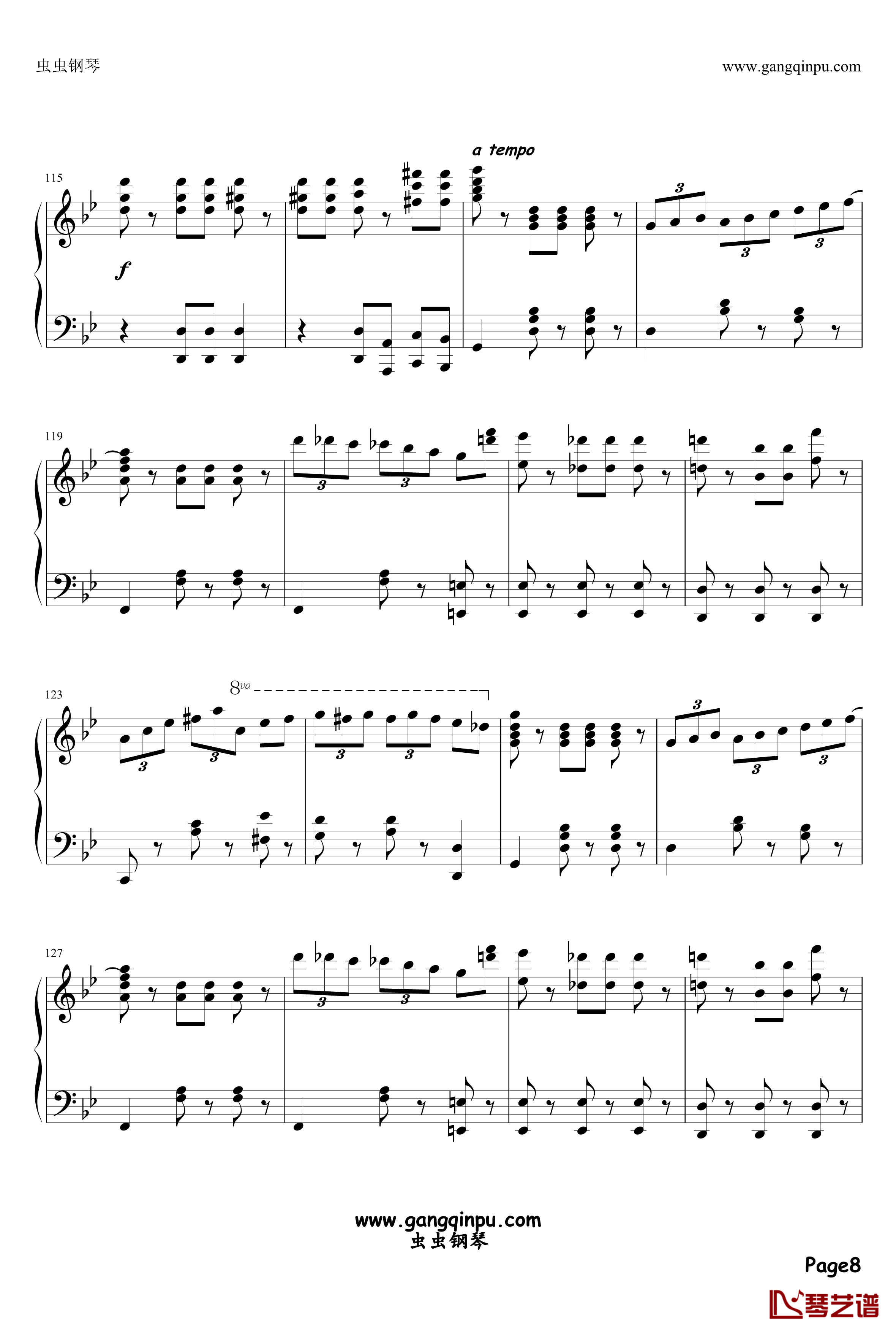 ワルツ第17番ト短调 ‘大犬のワルツ’钢琴谱-virkato8