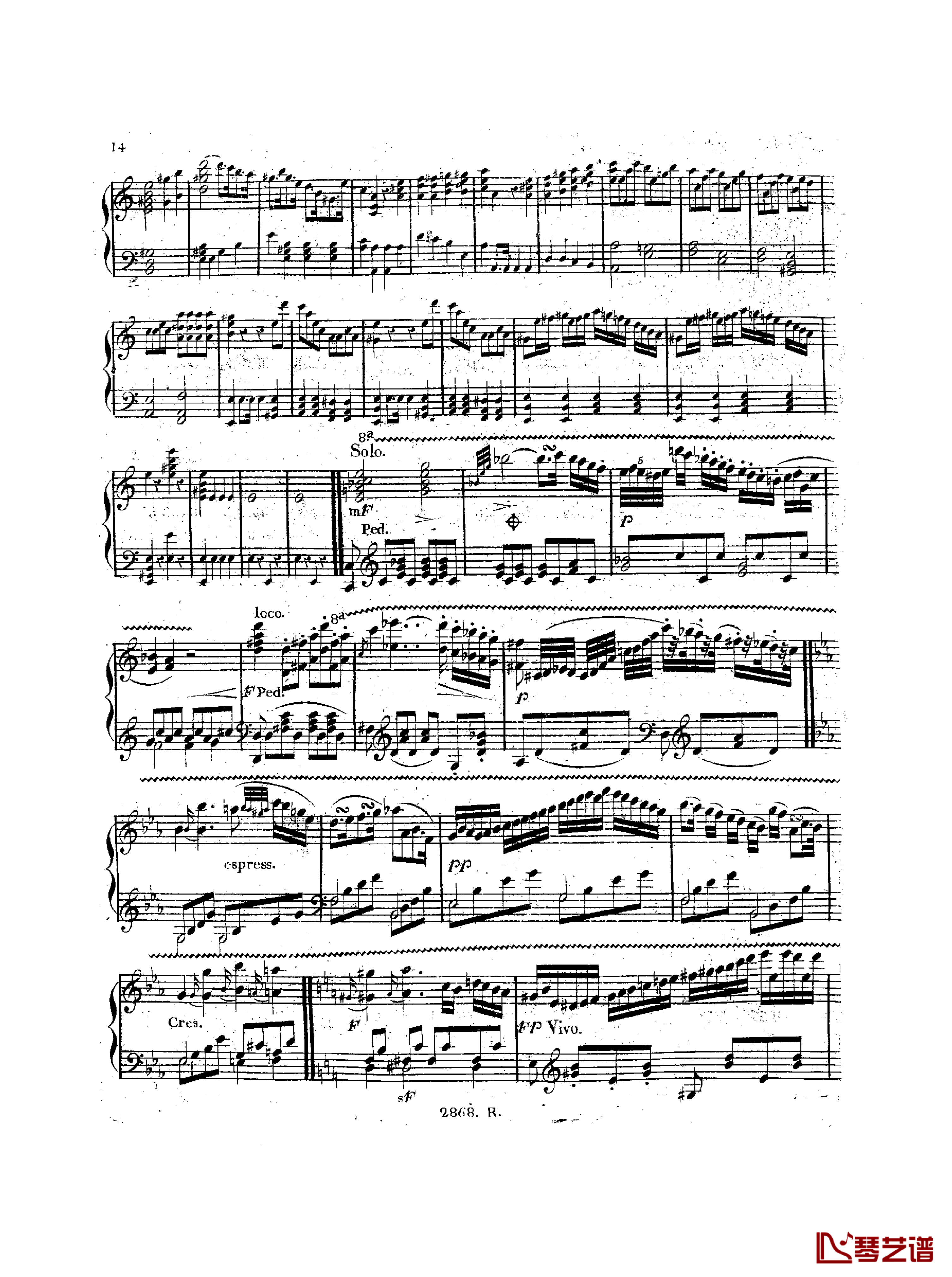 a小调钢琴协奏曲  Op.214钢琴谱-车尔尼-Czerny15