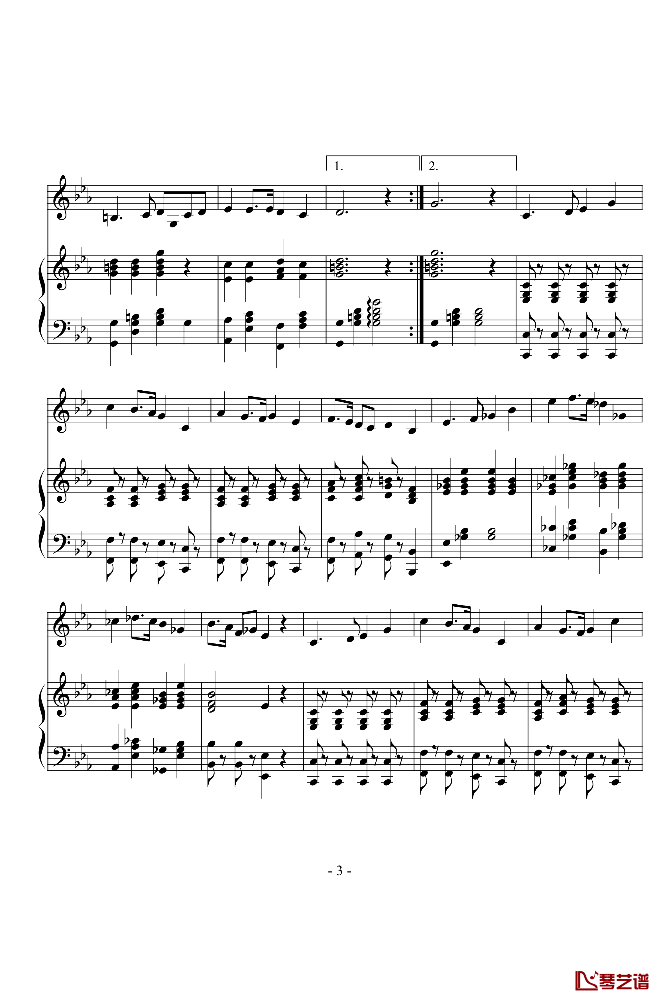 俄罗斯进行曲钢琴谱-nzh19343