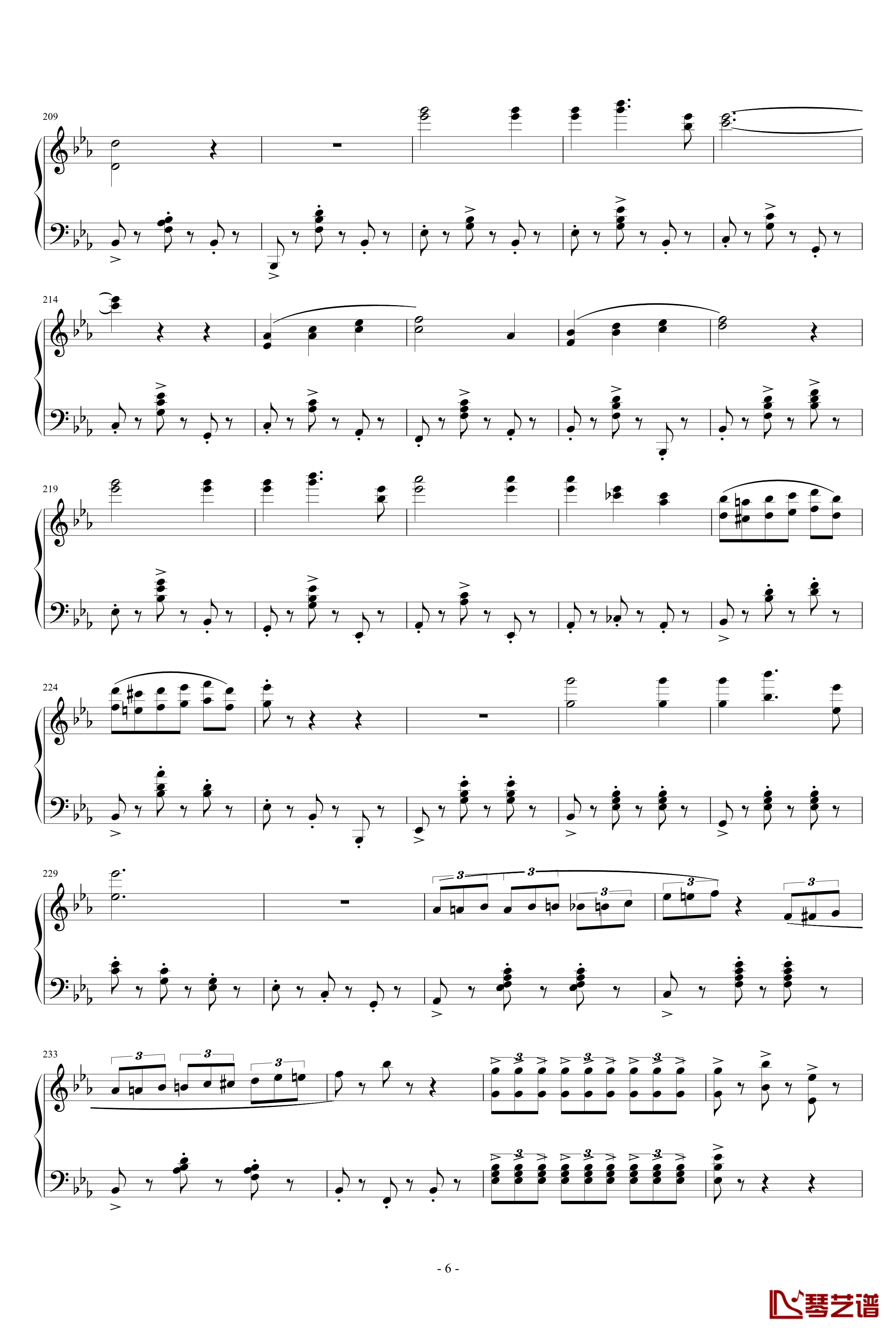 圆舞曲钢琴谱-DXF6