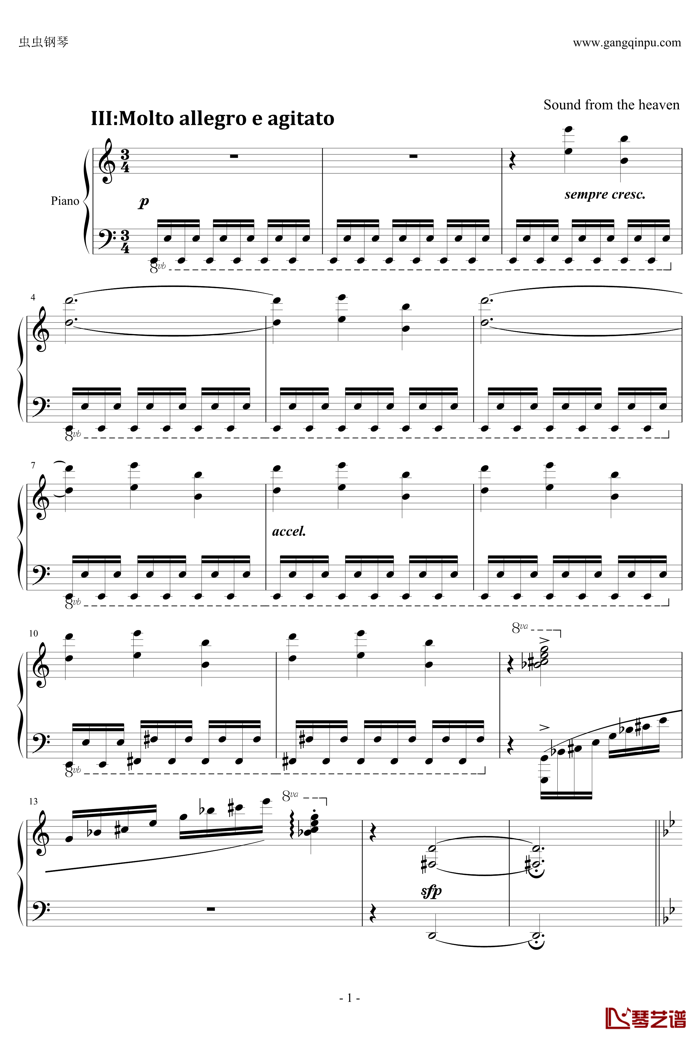 C大调小奏鸣曲钢琴谱 第三乐章-天籁传声1
