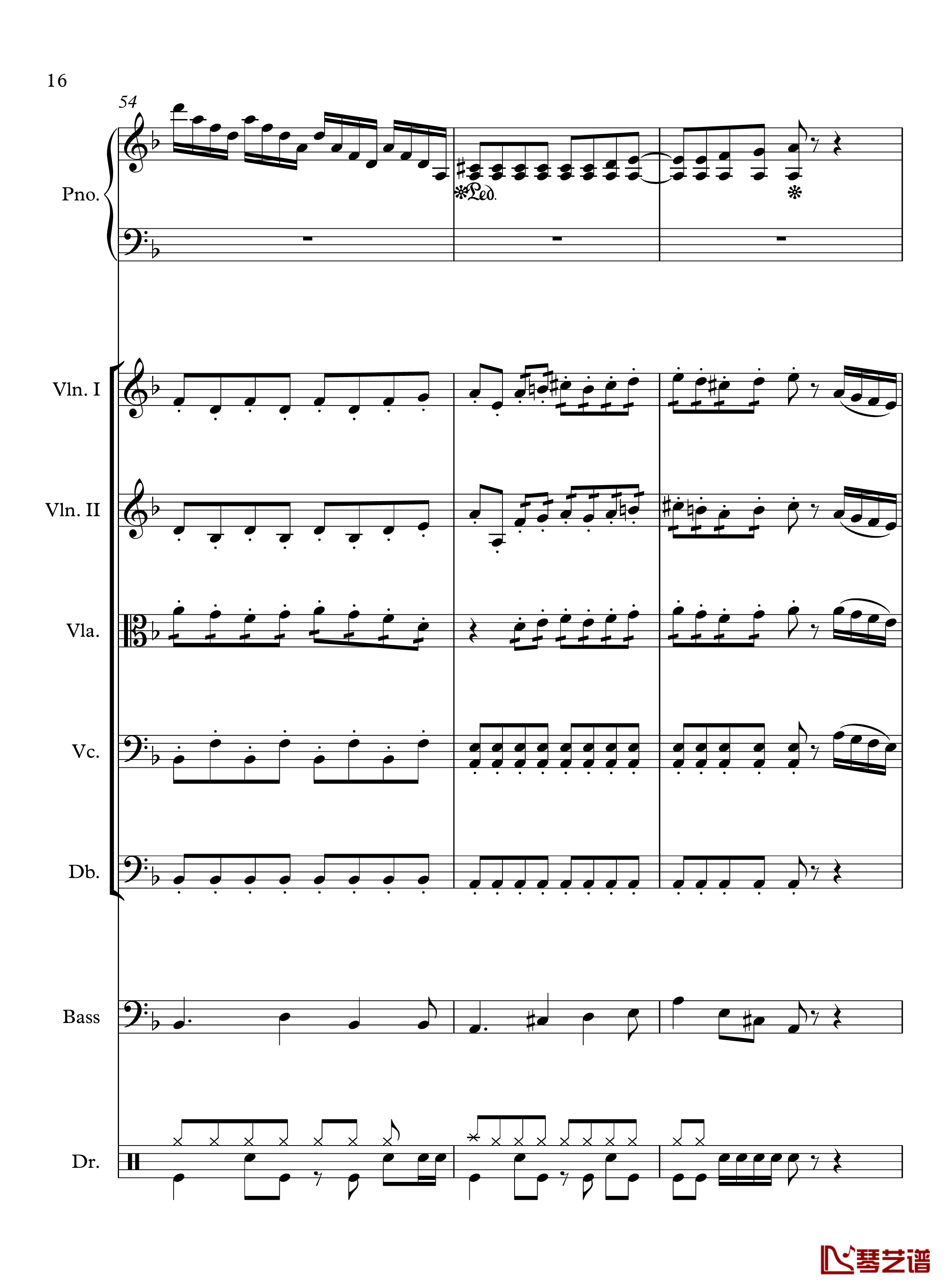 星钢琴谱-yewwc16