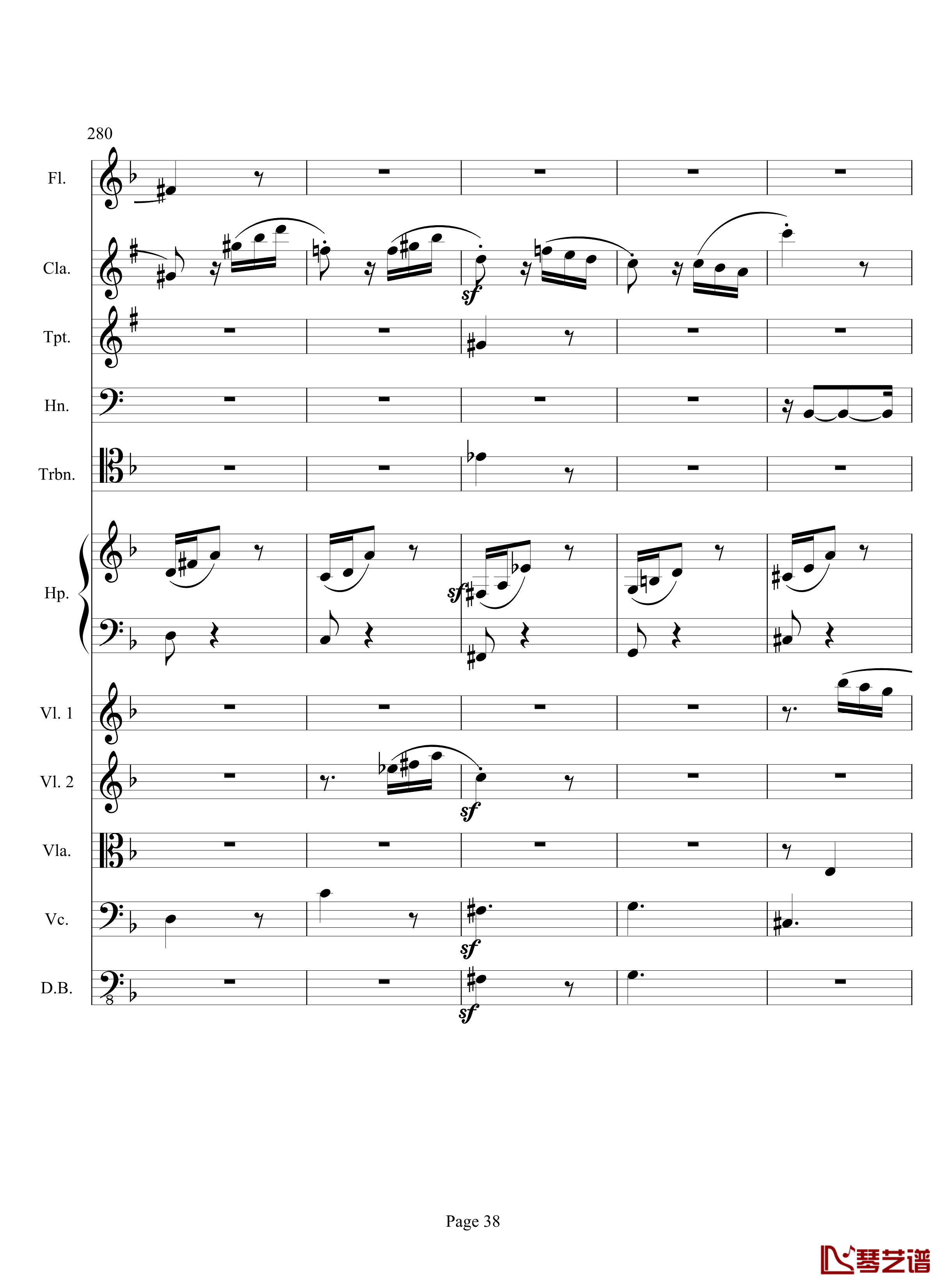 奏鸣曲之交响钢琴谱-第17首-Ⅲ-贝多芬-beethoven38