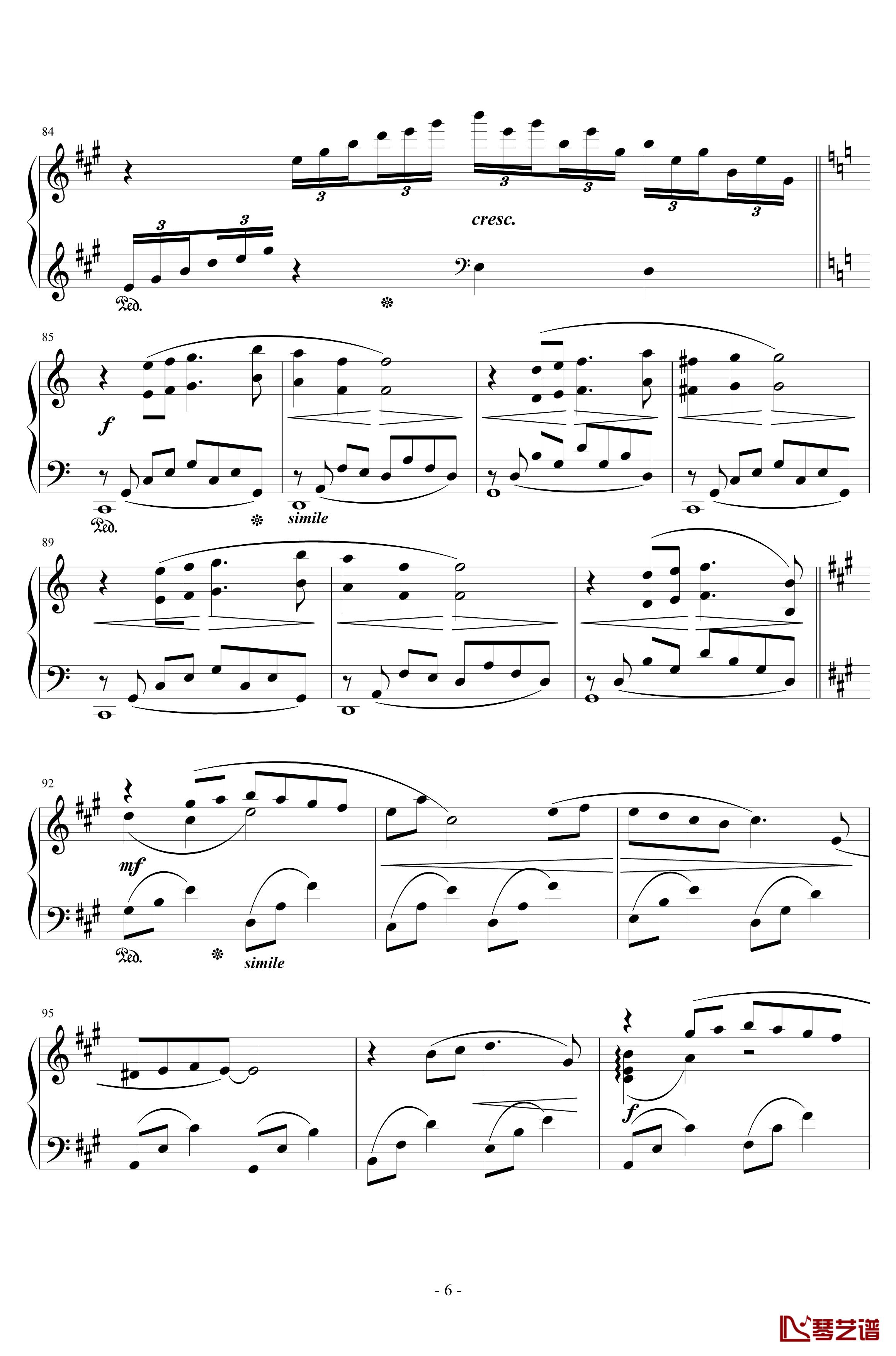 最终幻想8花园主题音乐钢琴谱-植松伸夫6