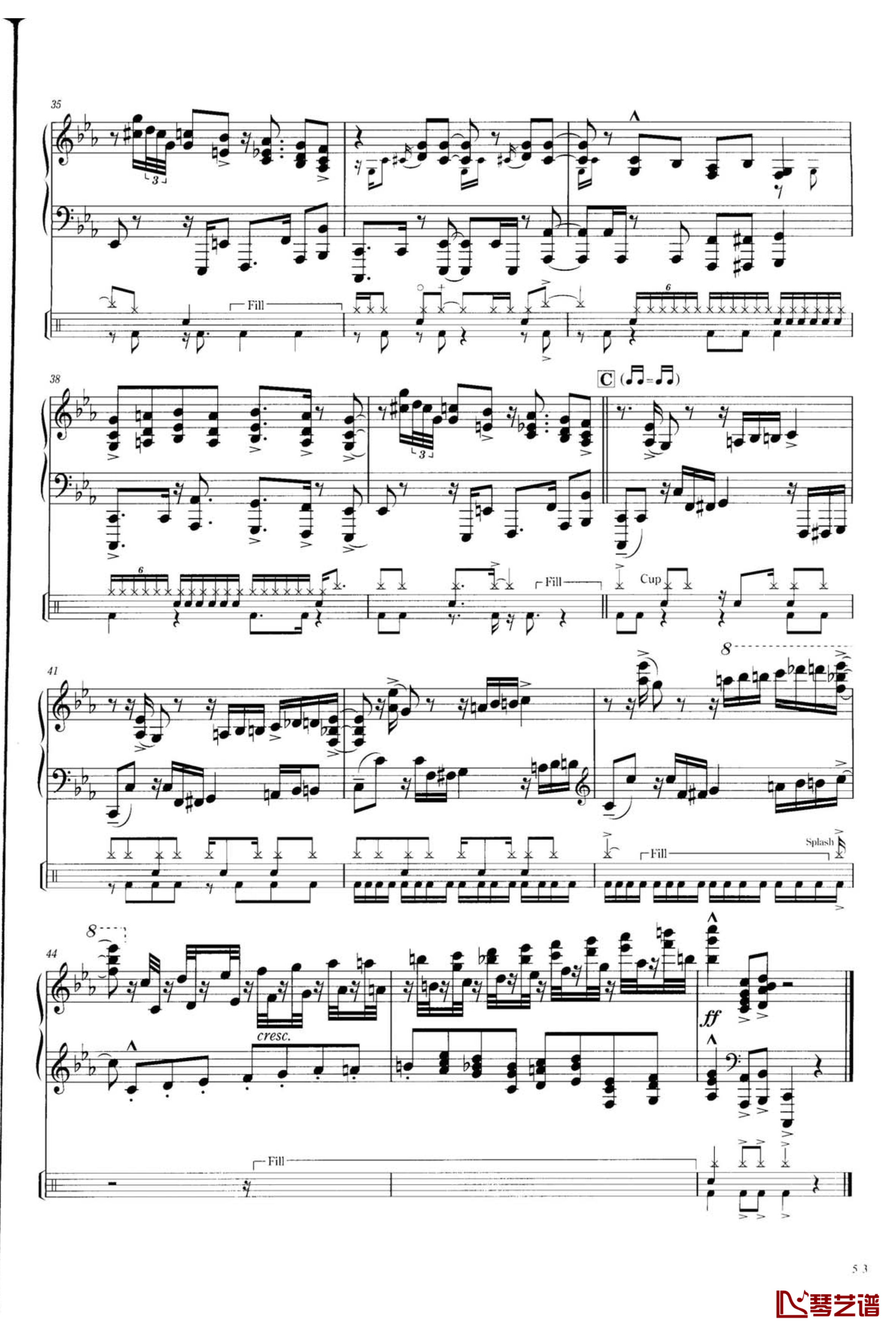 ピアノ協奏曲 第2番 第1楽章~Fox Chase~钢琴谱-松本あすか4