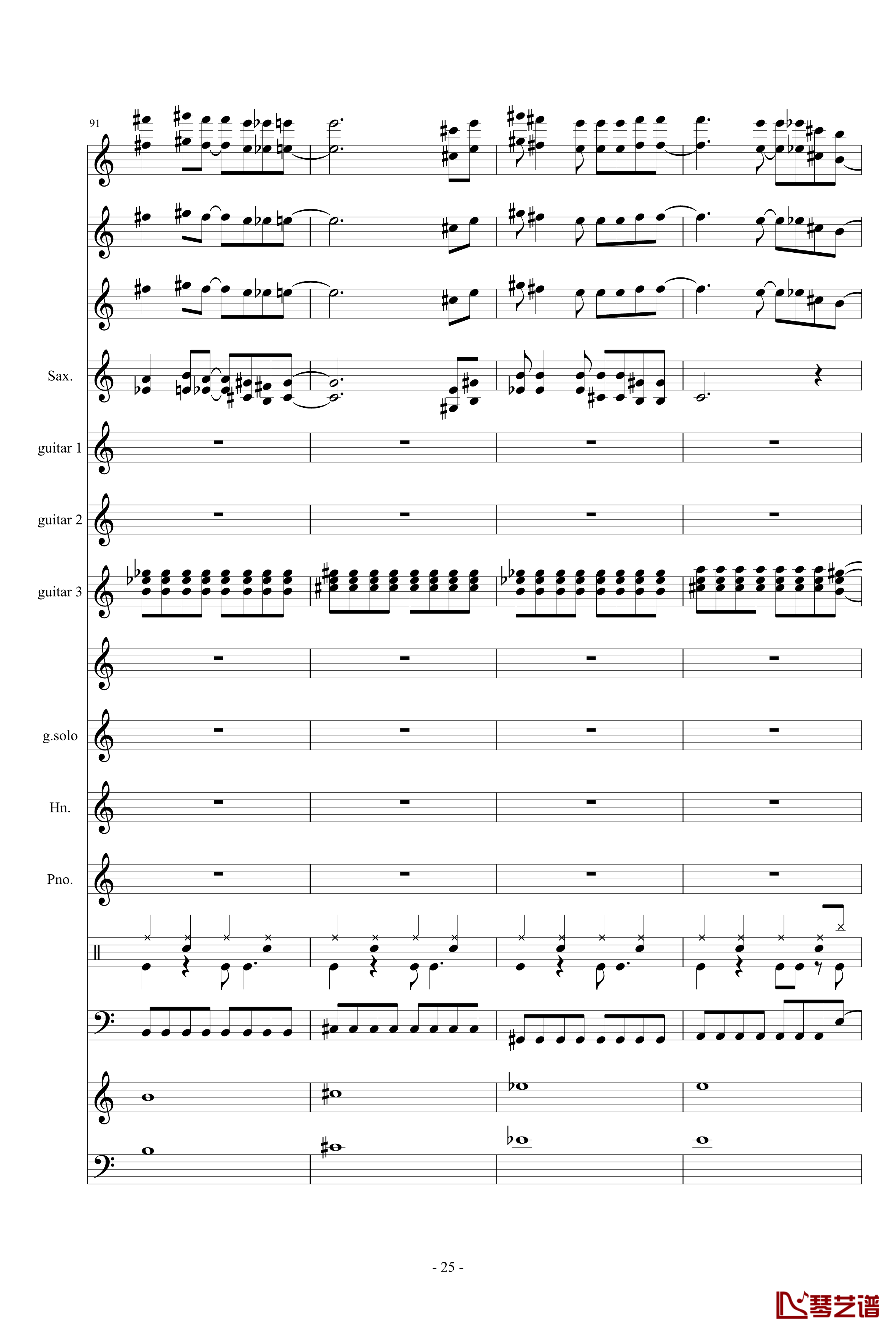 数码宝贝主题钢琴谱曲-总谱25