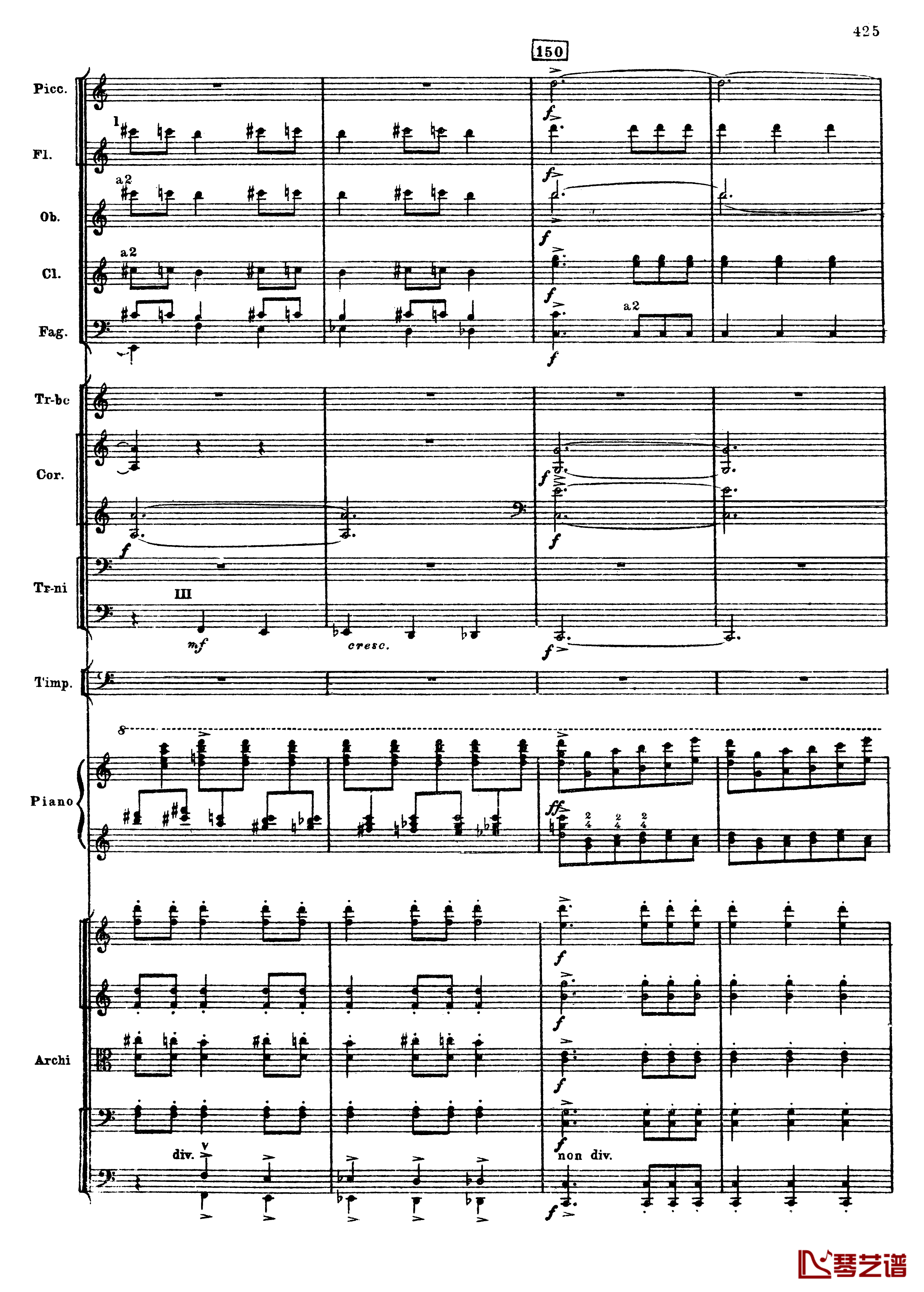 普罗科菲耶夫第三钢琴协奏曲钢琴谱-总谱-普罗科非耶夫157