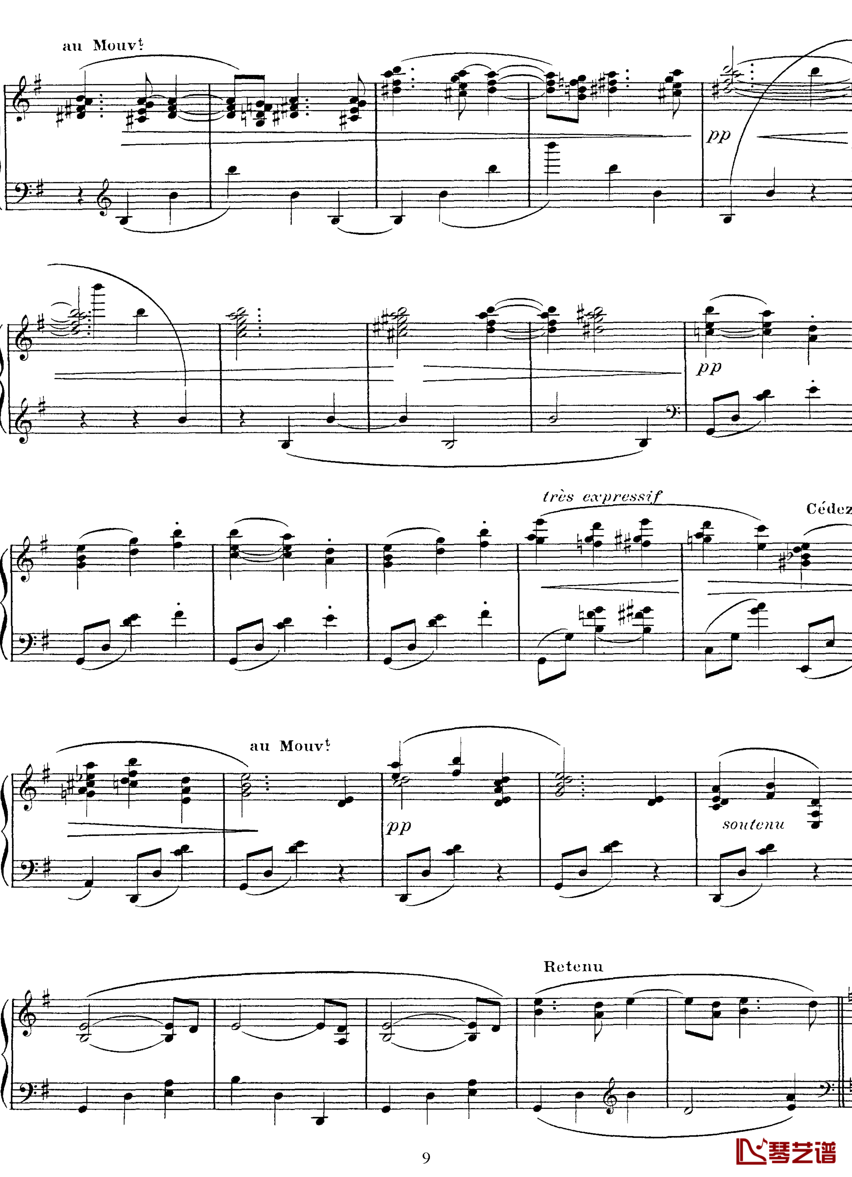 高贵而伤感的圆舞曲钢琴谱-拉威尔-Ravel9