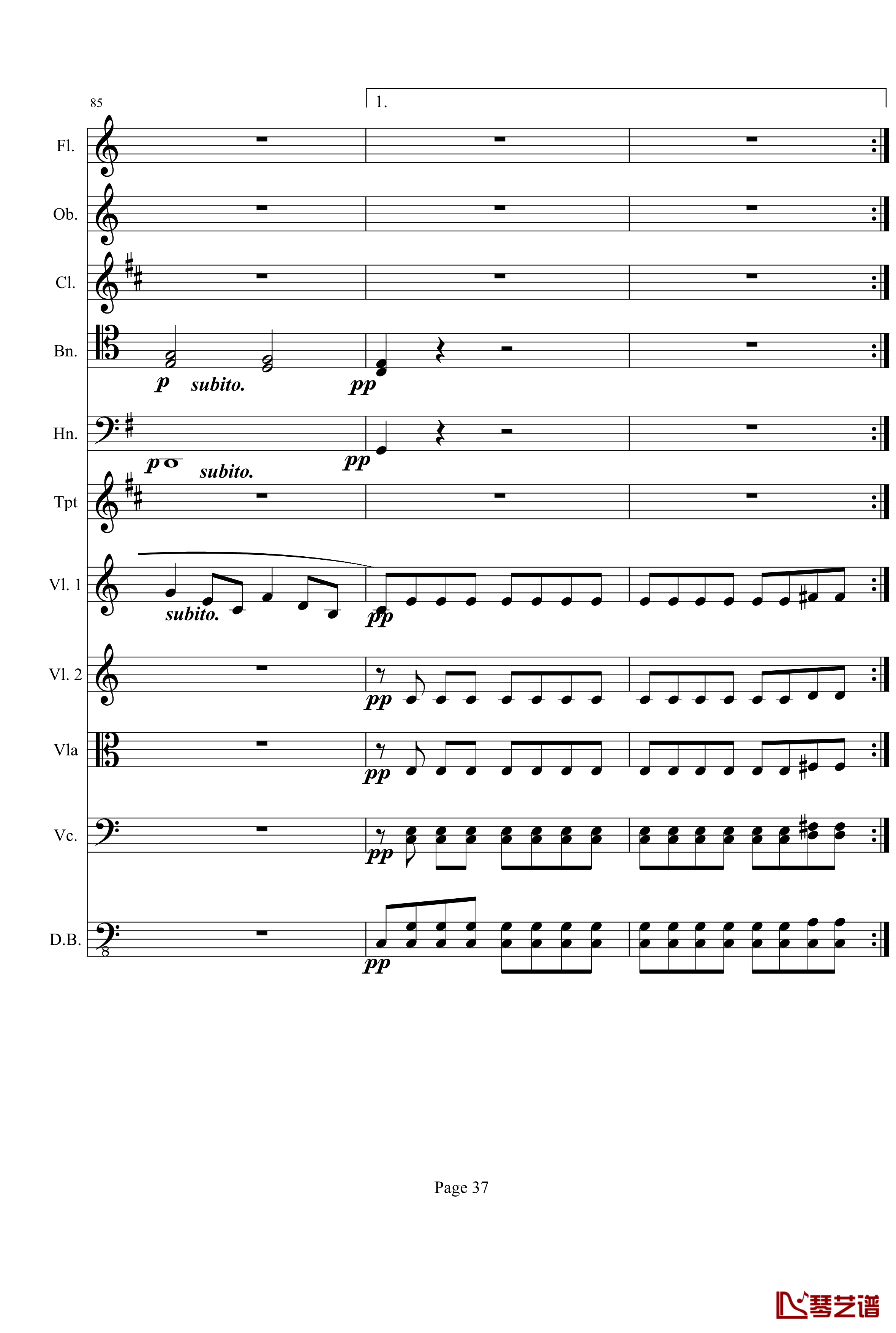 奏鸣曲之交响钢琴谱-第21-Ⅰ-贝多芬-beethoven37