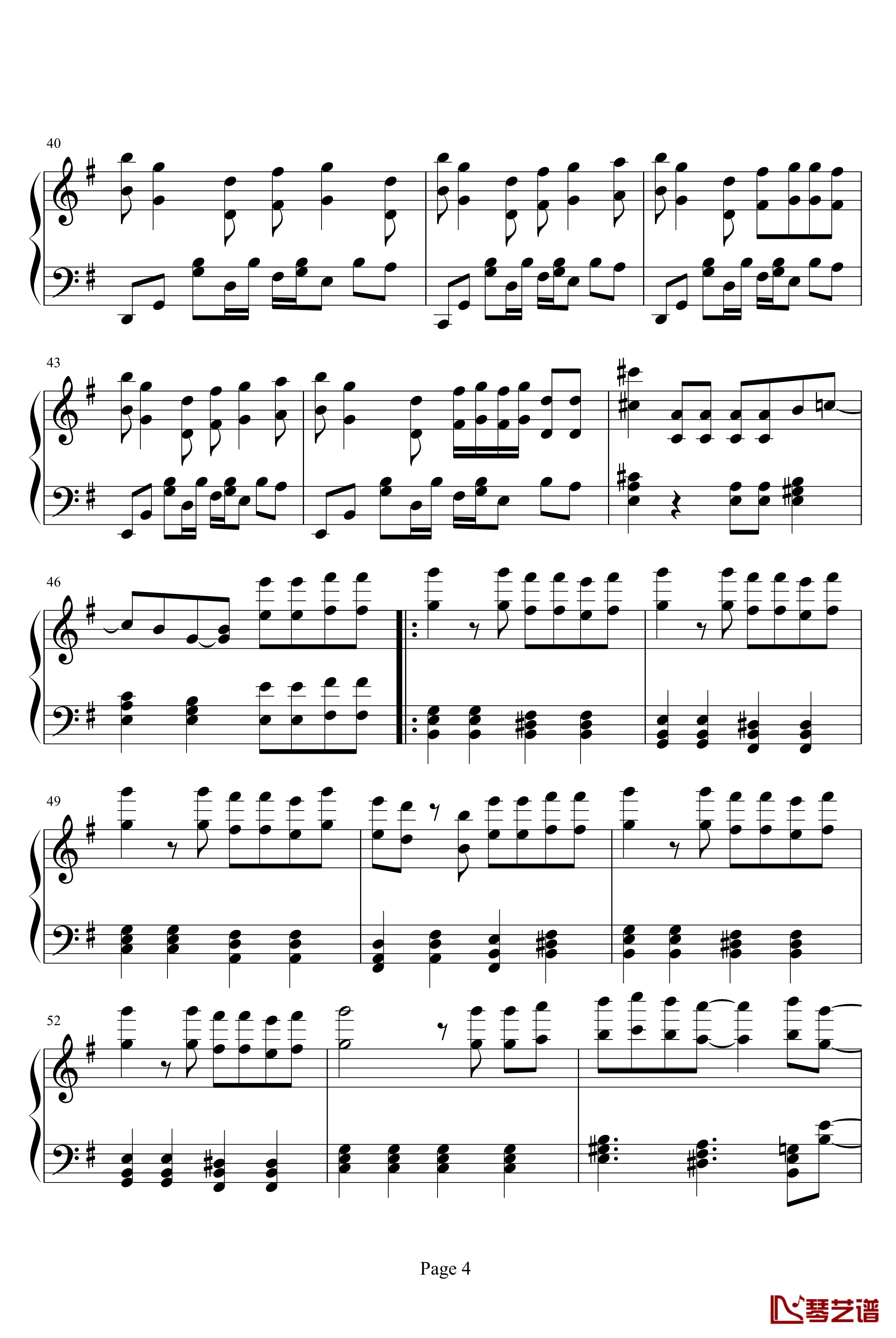 白色裂痕钢琴谱-周杰伦4