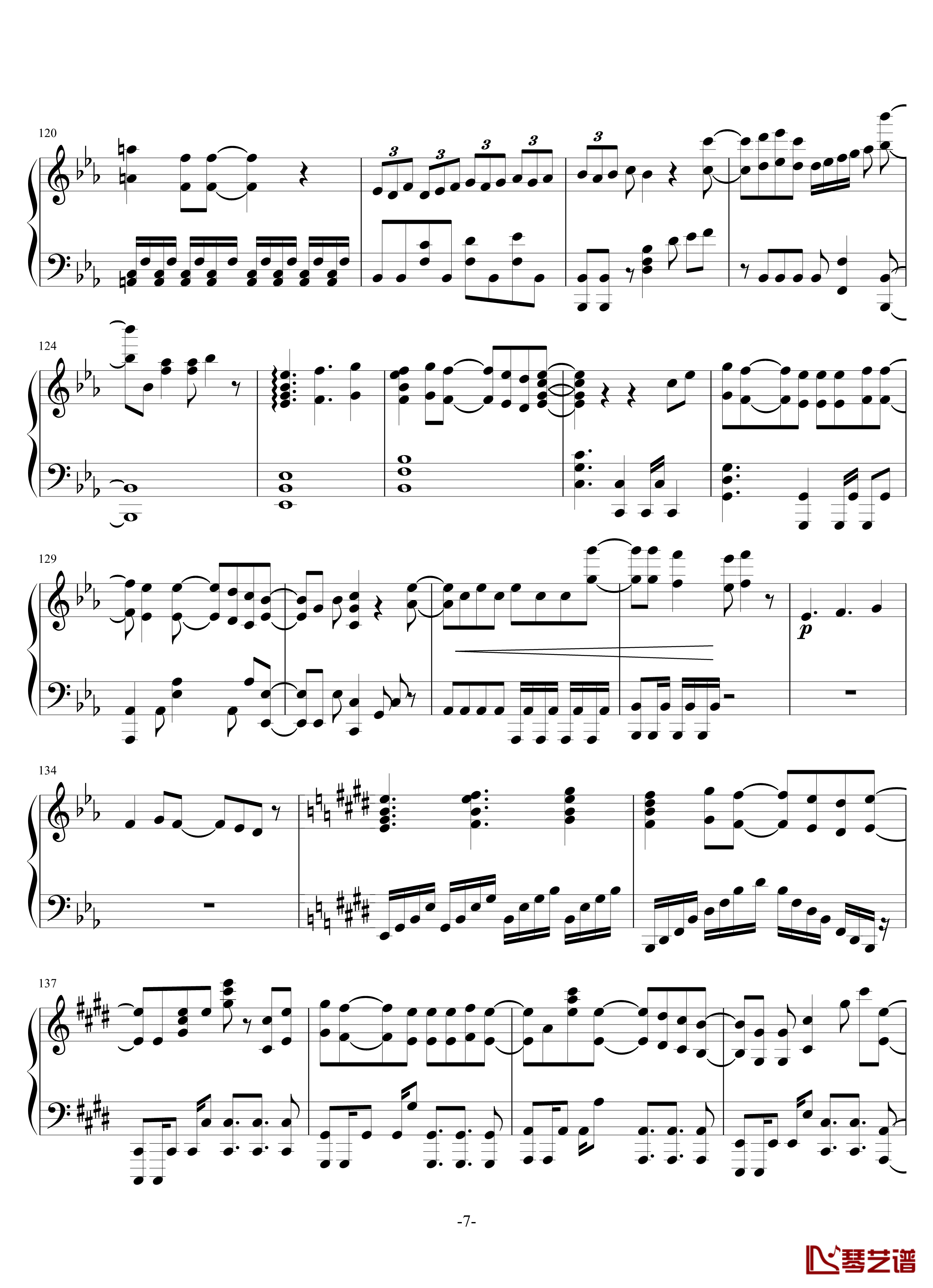 Butterfly钢琴谱-数码宝贝OP1-和田光司7